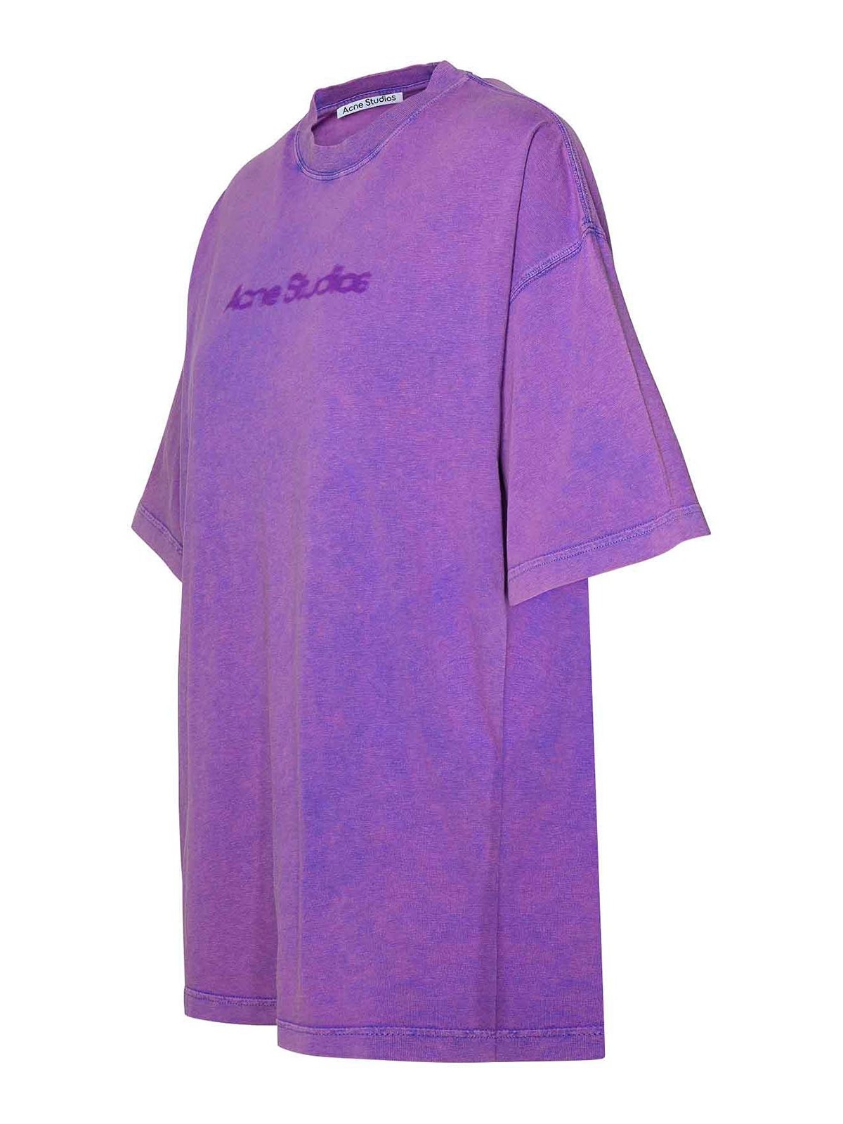 Shop Acne Studios Lilac Cotton T-shirt In Purple