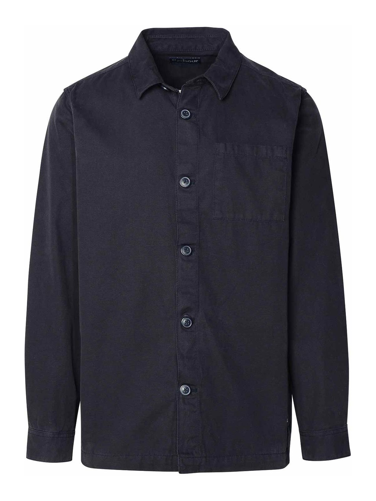 Barbour Navy Cotton Shirt In Dark Blue