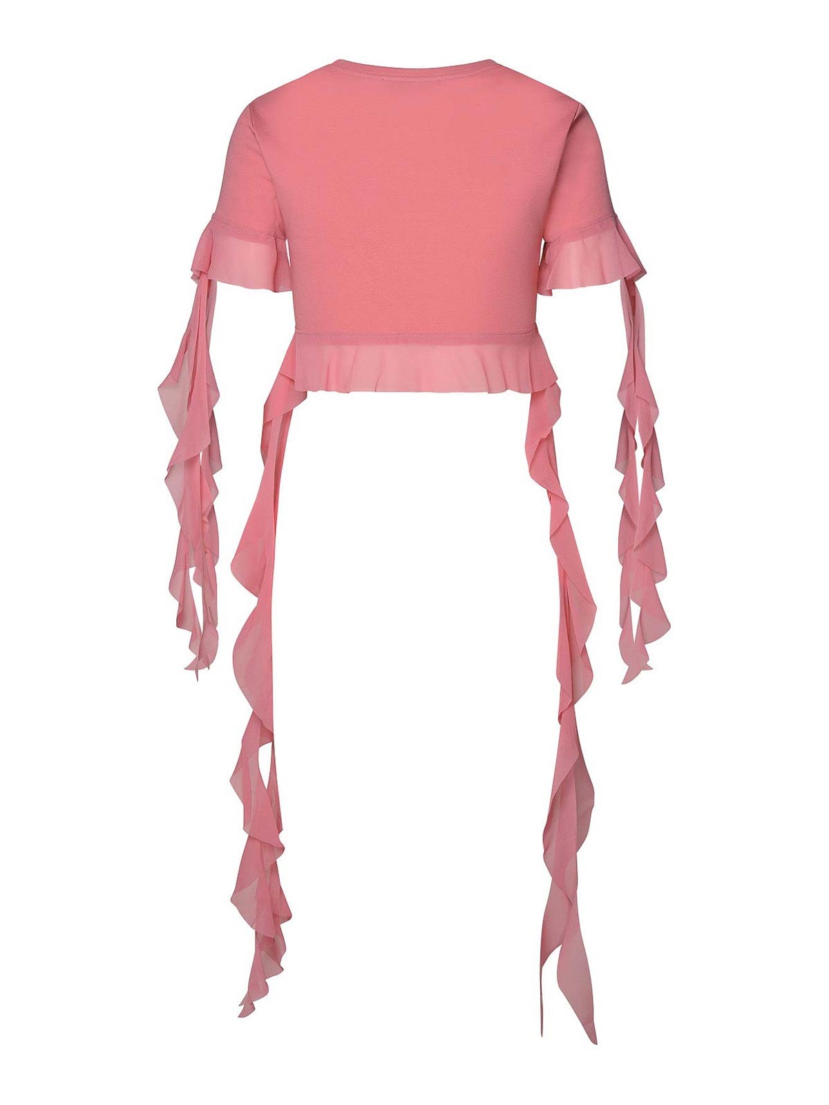 Shop Blumarine Fuscia Cotton Sweater In Nude & Neutrals