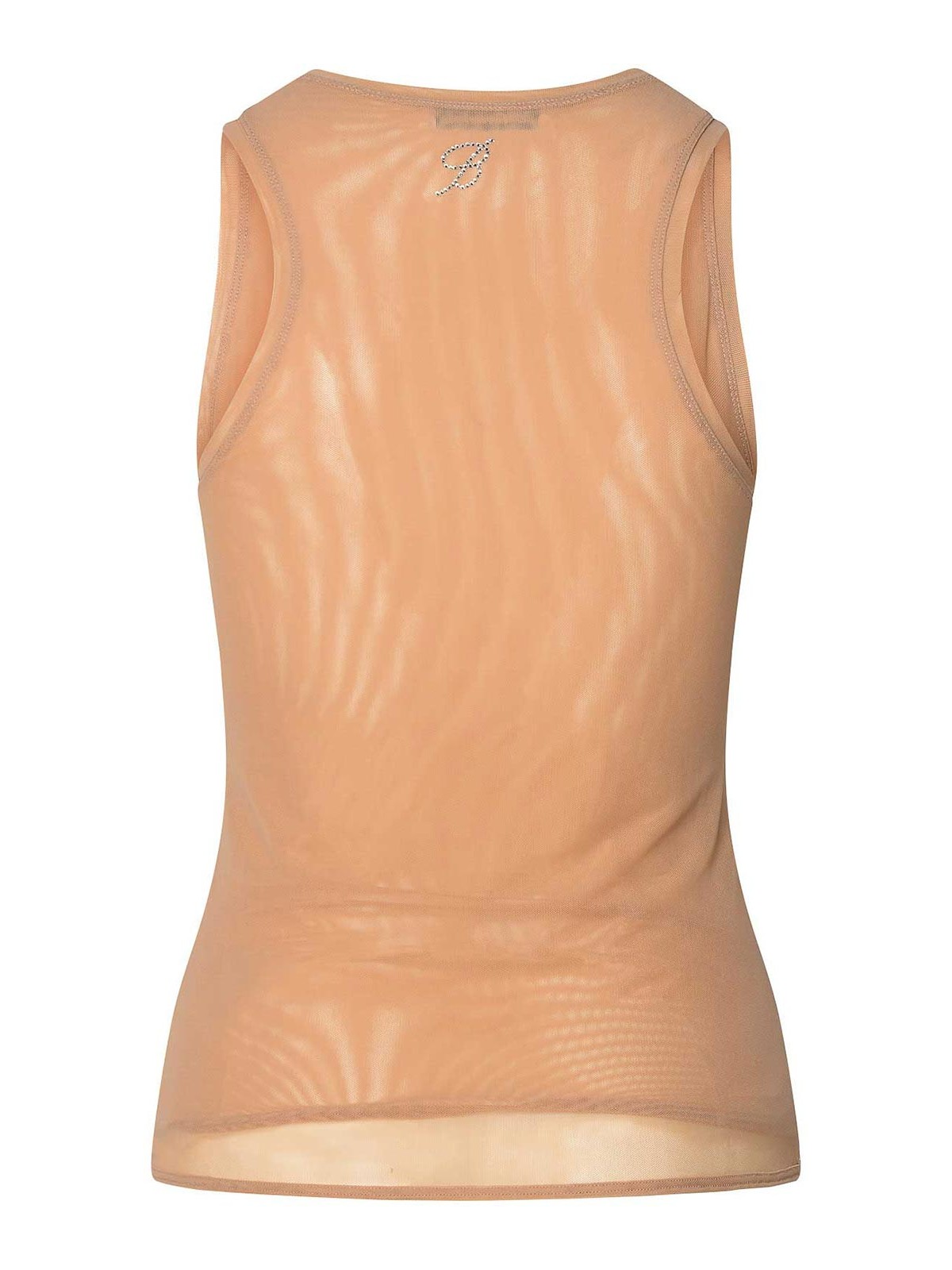 Shop Blumarine Nylon Lend Tank Top Nude In Nude & Neutrals