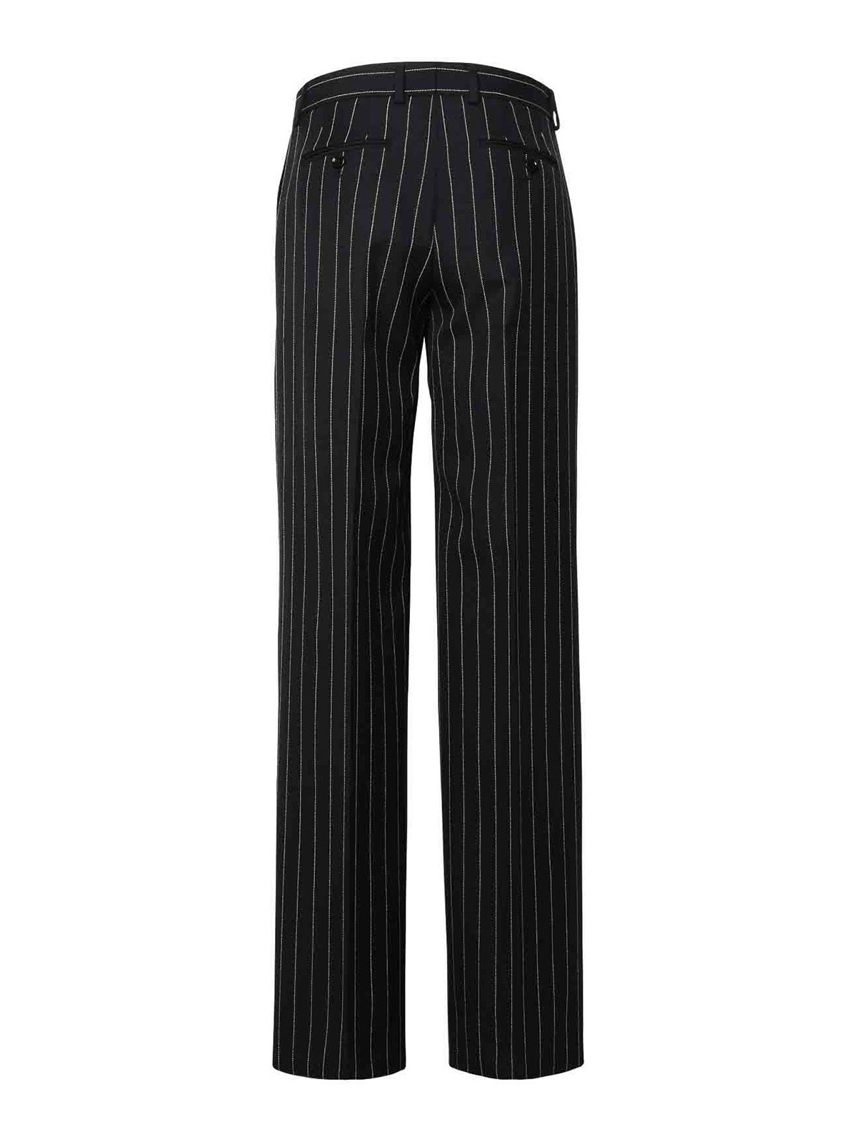 Shop Dolce & Gabbana Black Virgin Wool Trousers