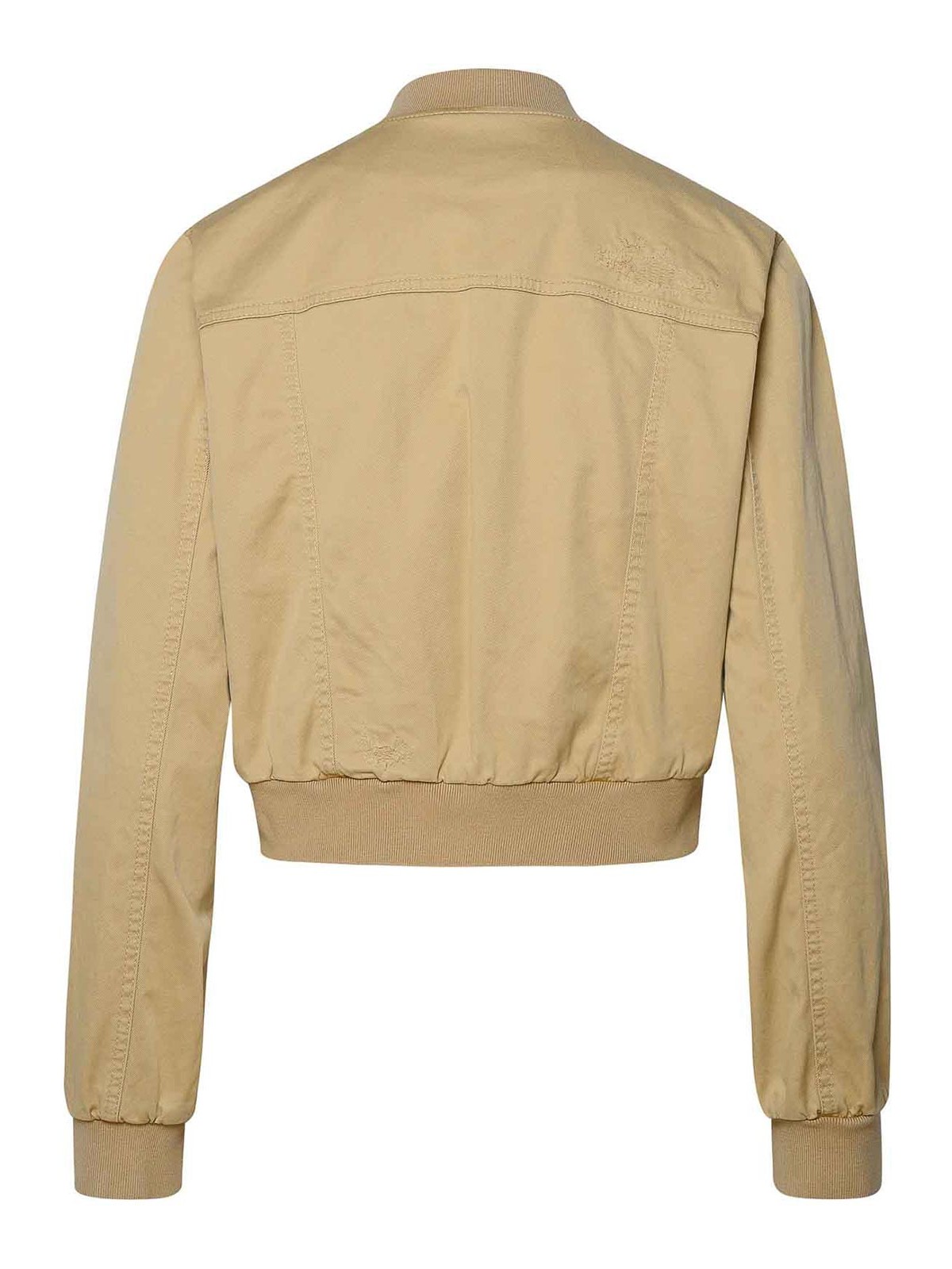 Shop Dsquared2 Beige Cotton Bomber Jacket