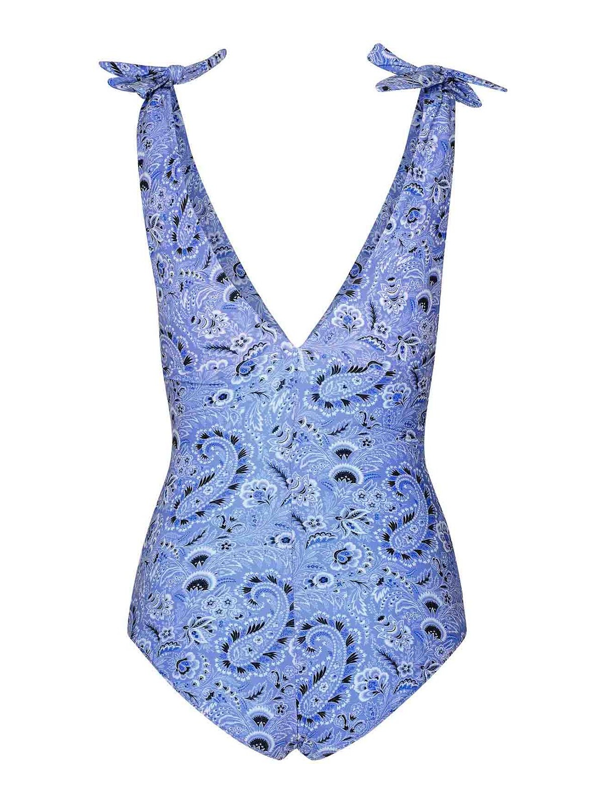 Shop Etro Light Blue Swimsuit In Polyamide Blend
