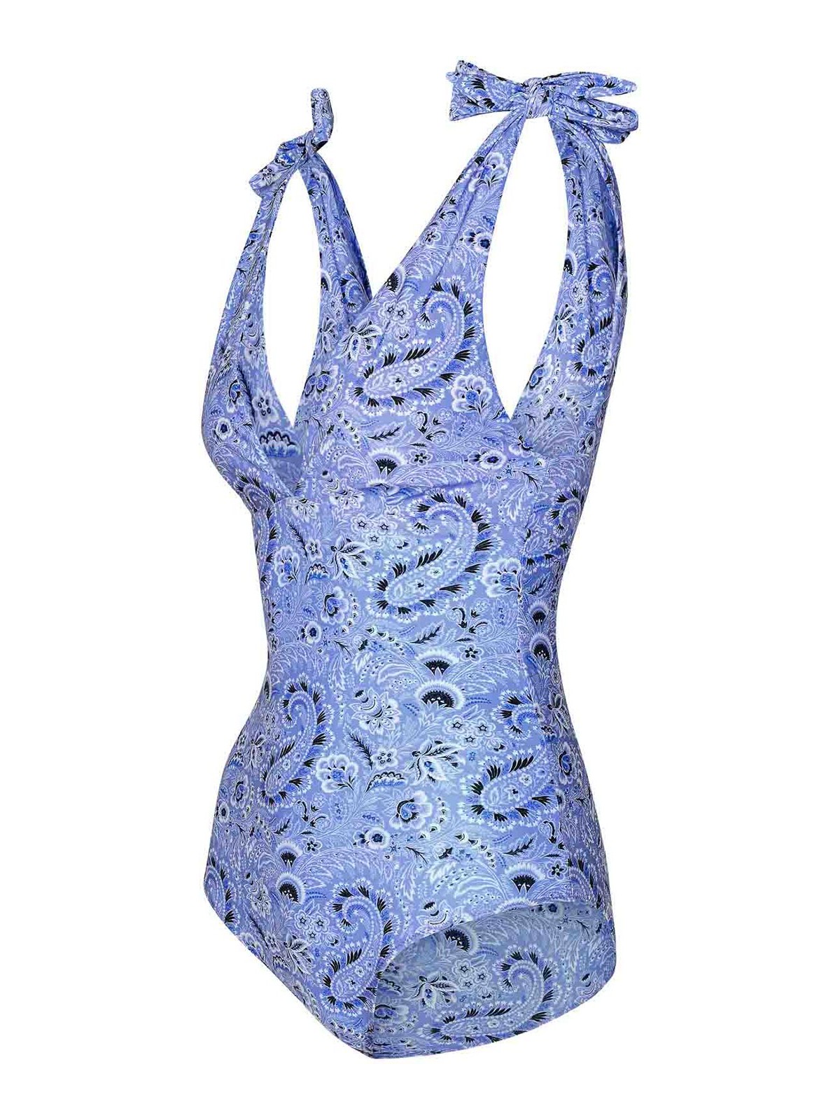 Shop Etro Light Blue Swimsuit In Polyamide Blend