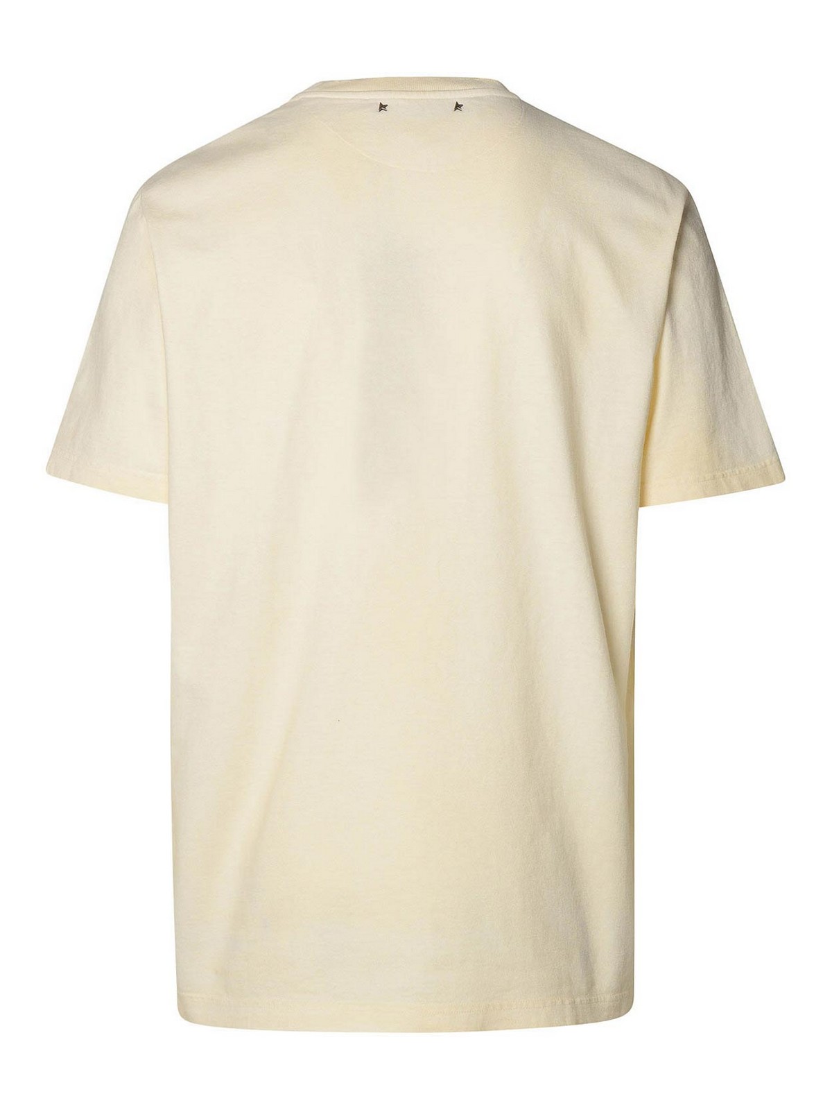 Shop Golden Goose Ivory Cotton T-shirt In Cream