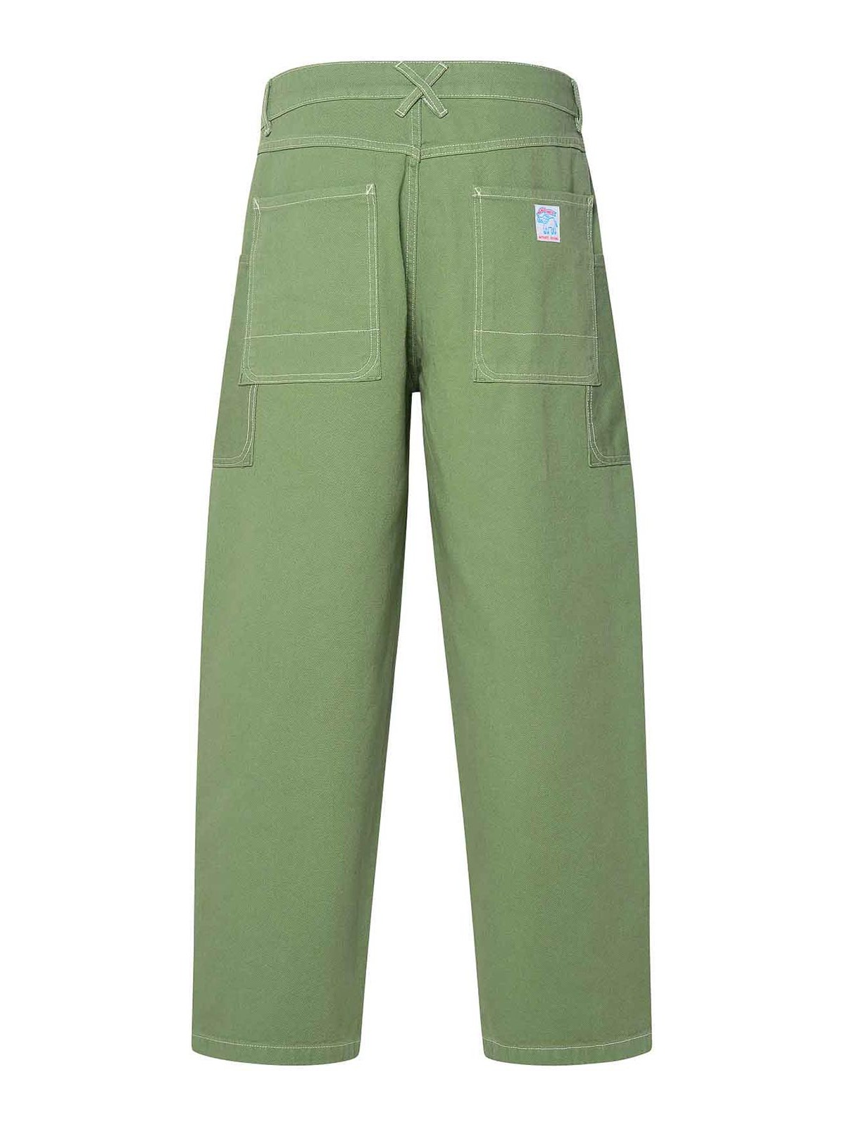 Shop Kenzo Green Cotton Pants
