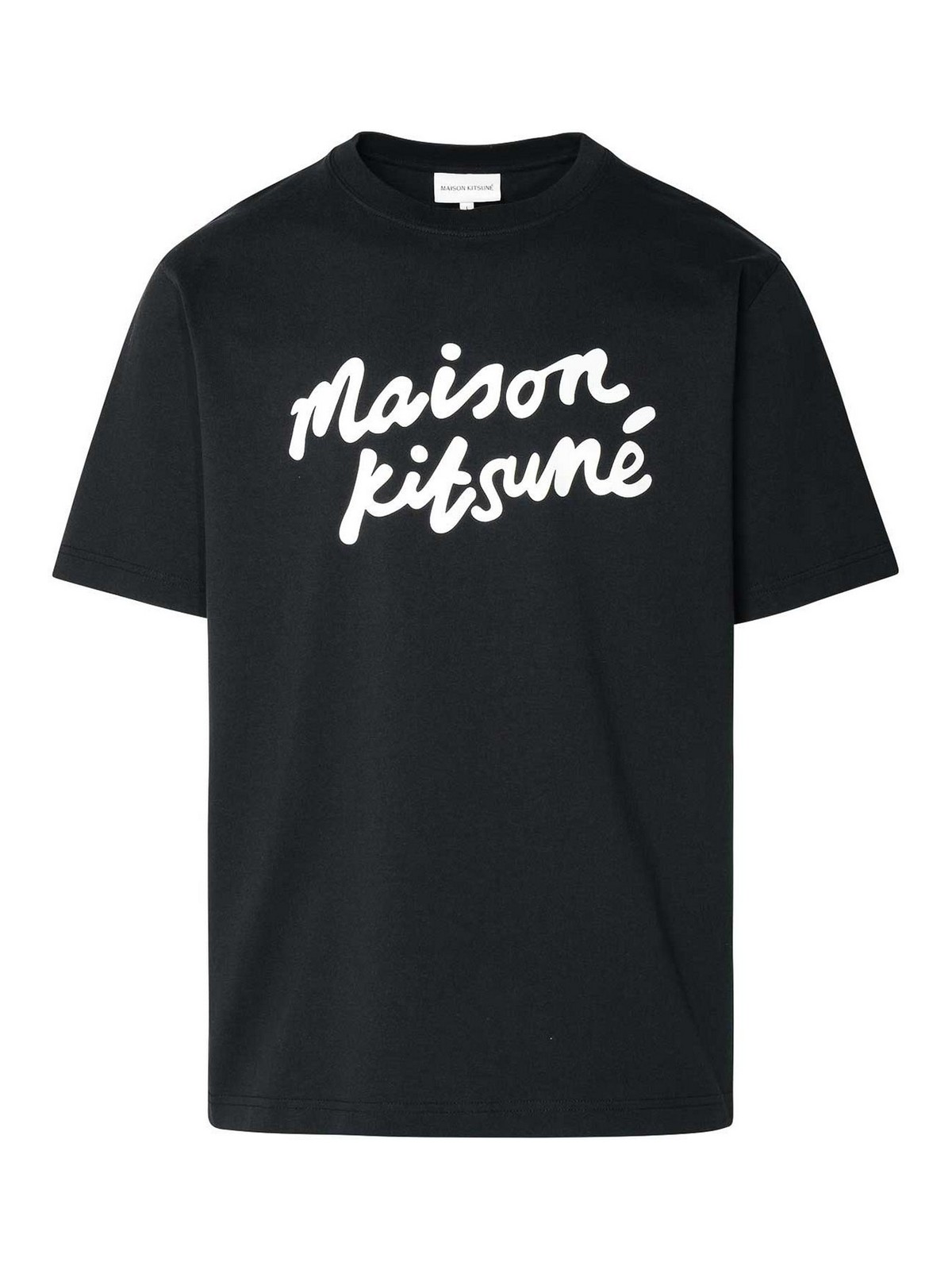 Shop Maison Kitsuné Black Cotton T-shirt