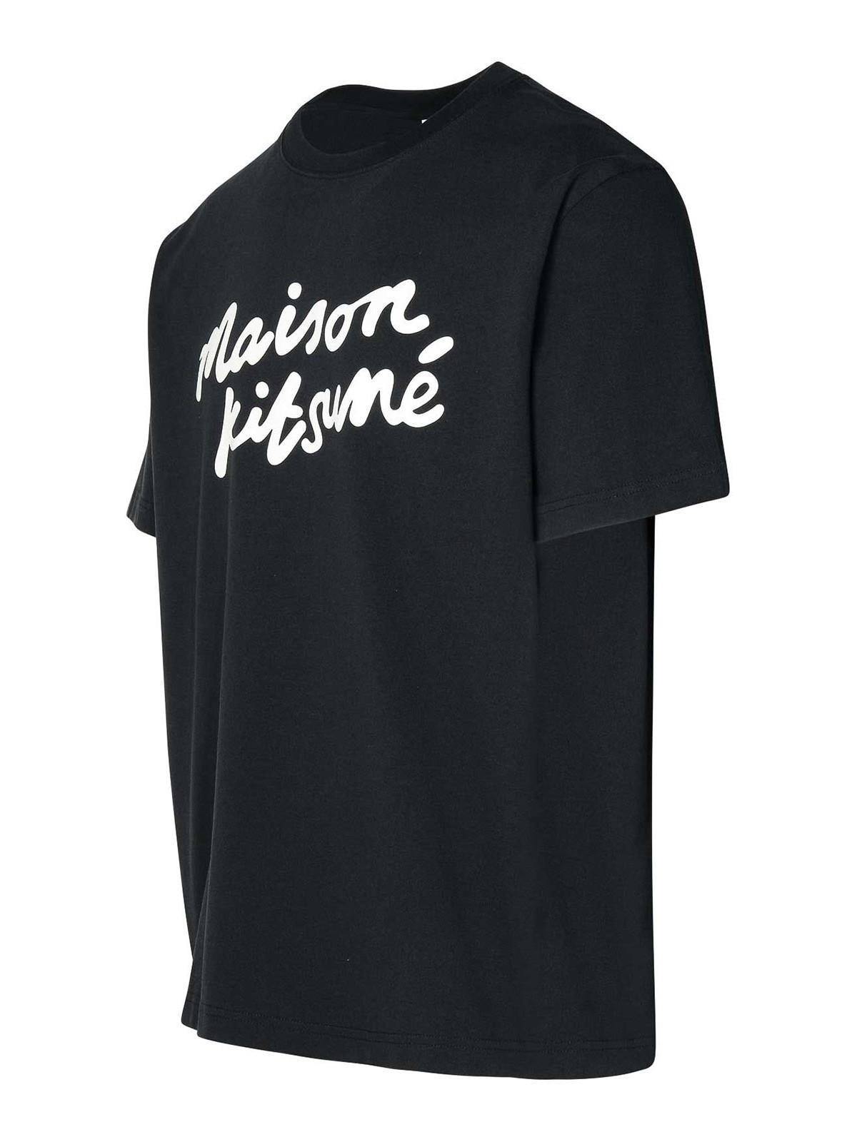 Shop Maison Kitsuné Black Cotton T-shirt