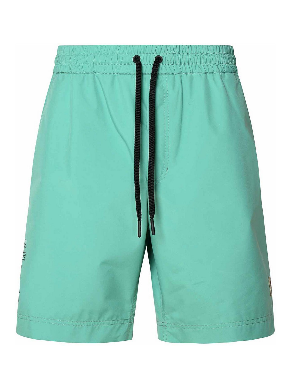 Shop Moncler Teal Polyester Swimsuit In Light Blue