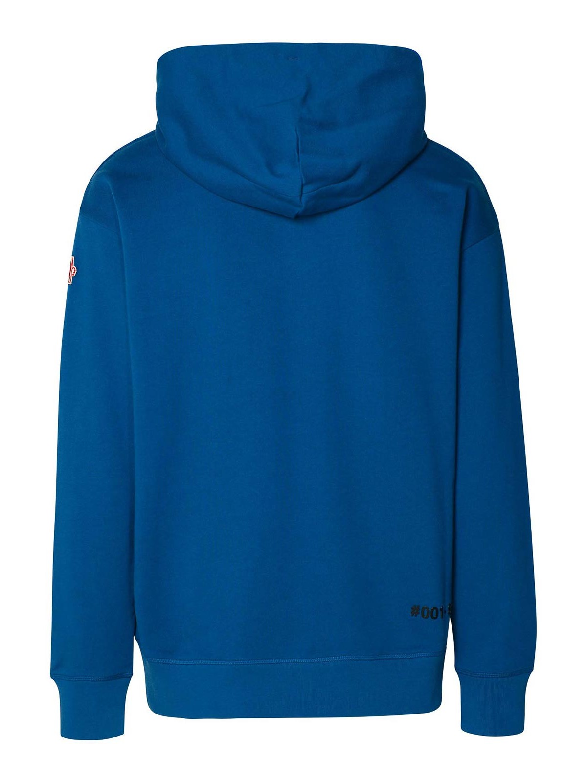 Shop Moncler Blue Cotton Sweatshirt