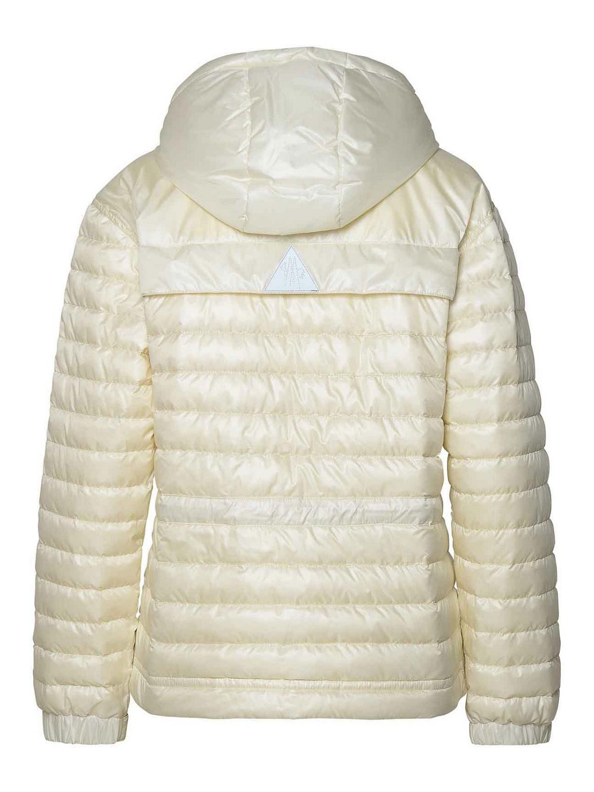 Shop Moncler Eibing White Polyamide Down Jacket