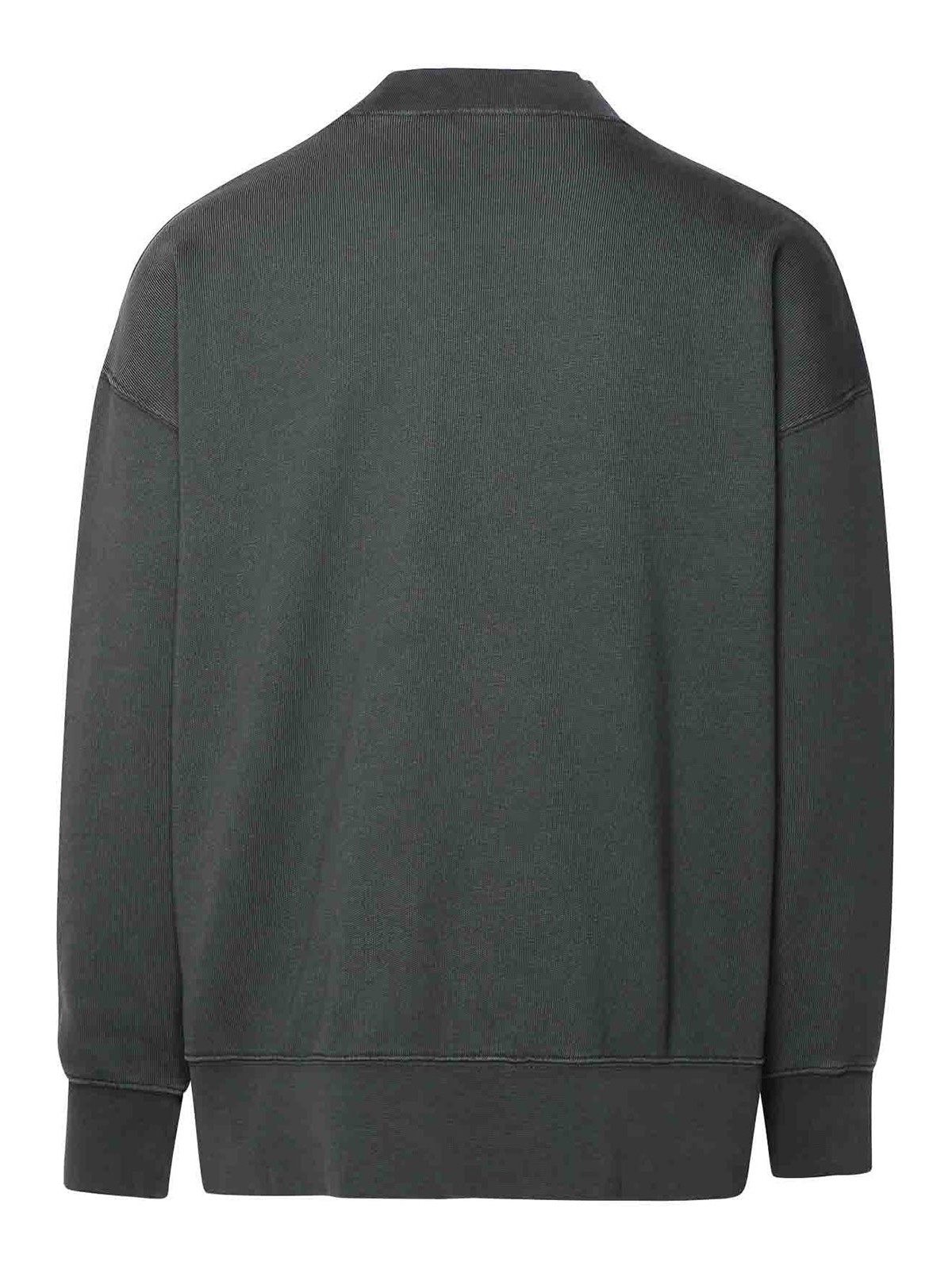 Shop Palm Angels Gray Cotton Sweatshirt In Grey