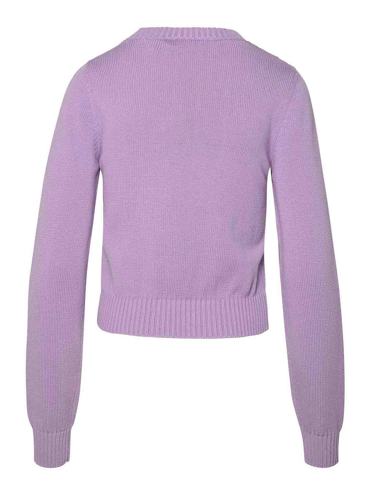 Shop Palm Angels Lilac Cotton Sweater In Light Purple