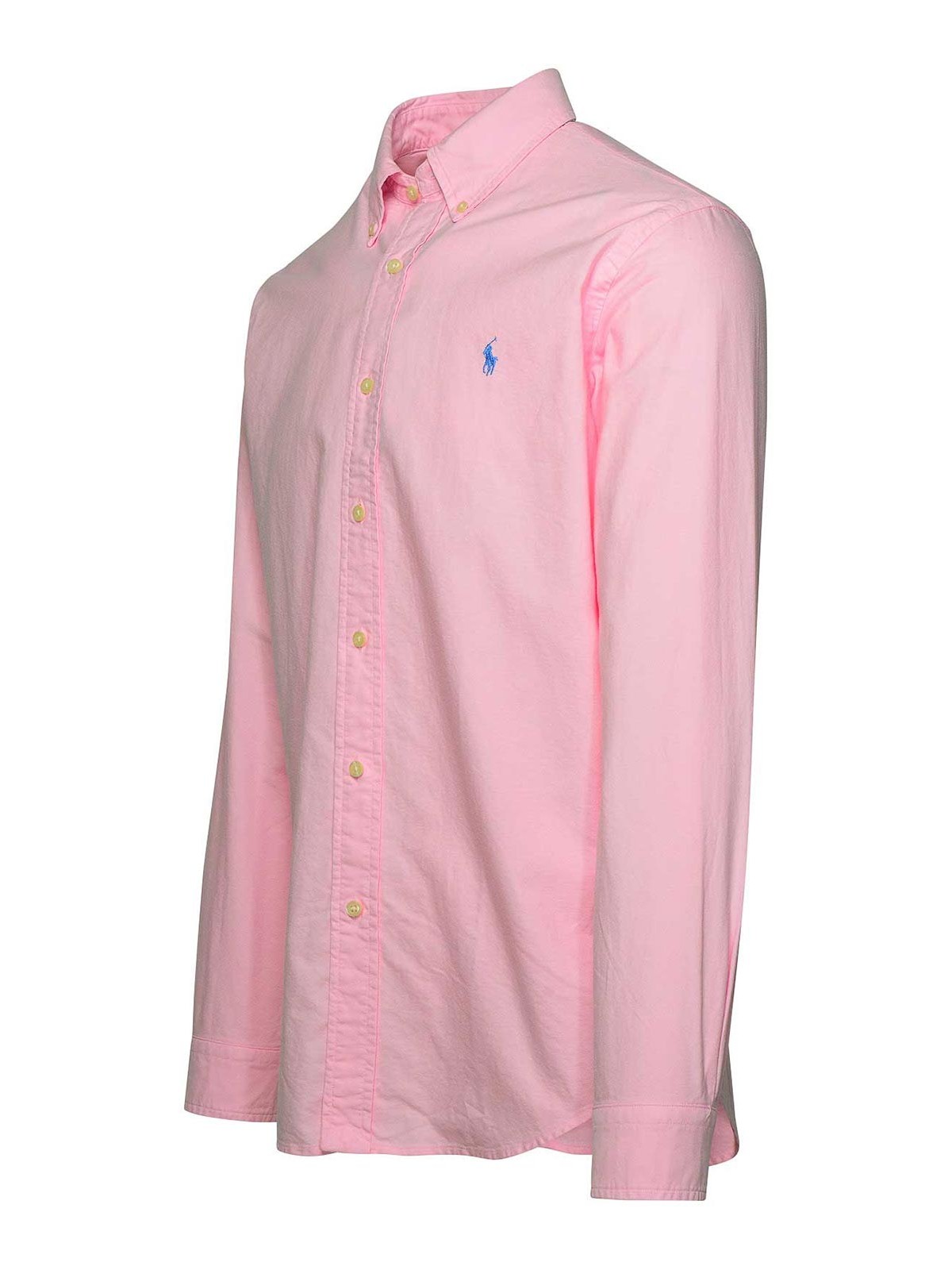 Shop Polo Ralph Lauren Pink Cotton Shirt In Nude & Neutrals