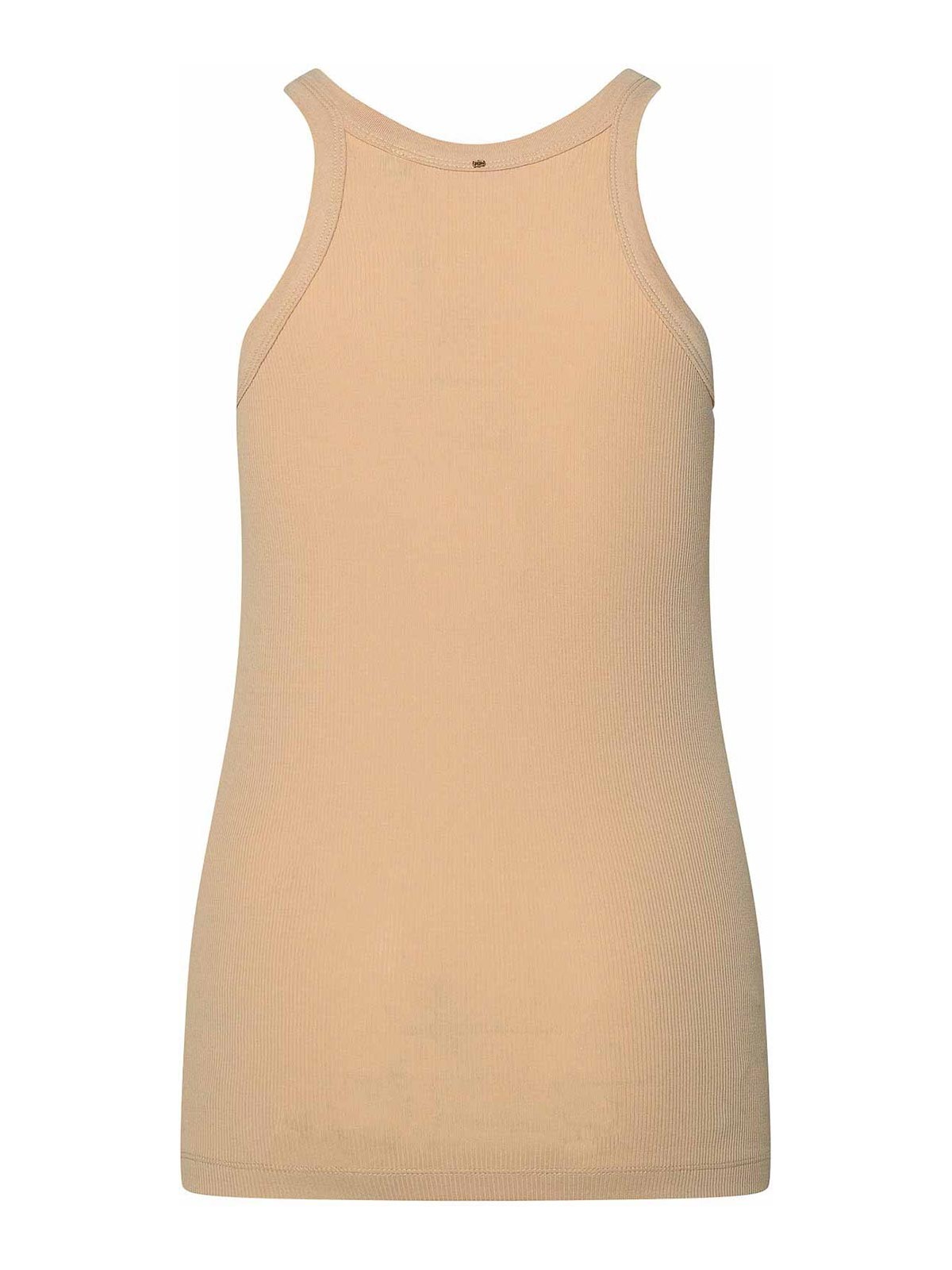 Shop Sportmax Nastie Tank Top In Silk Blend Nude In Nude & Neutrals