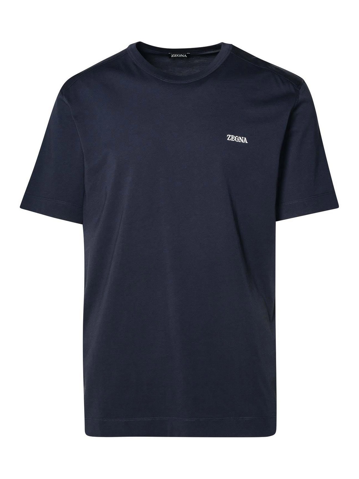 Tシャツ・カットソー ZEGNA Men T-shirt Blue E7360A5B760 B09 Zegna Blue Cotton T-Shirt - Blue - Men | RE7360A5B760B09
