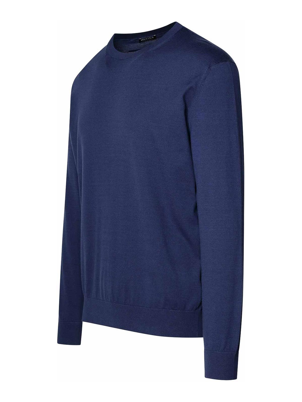 Shop Zegna Blue Cotton Sweater