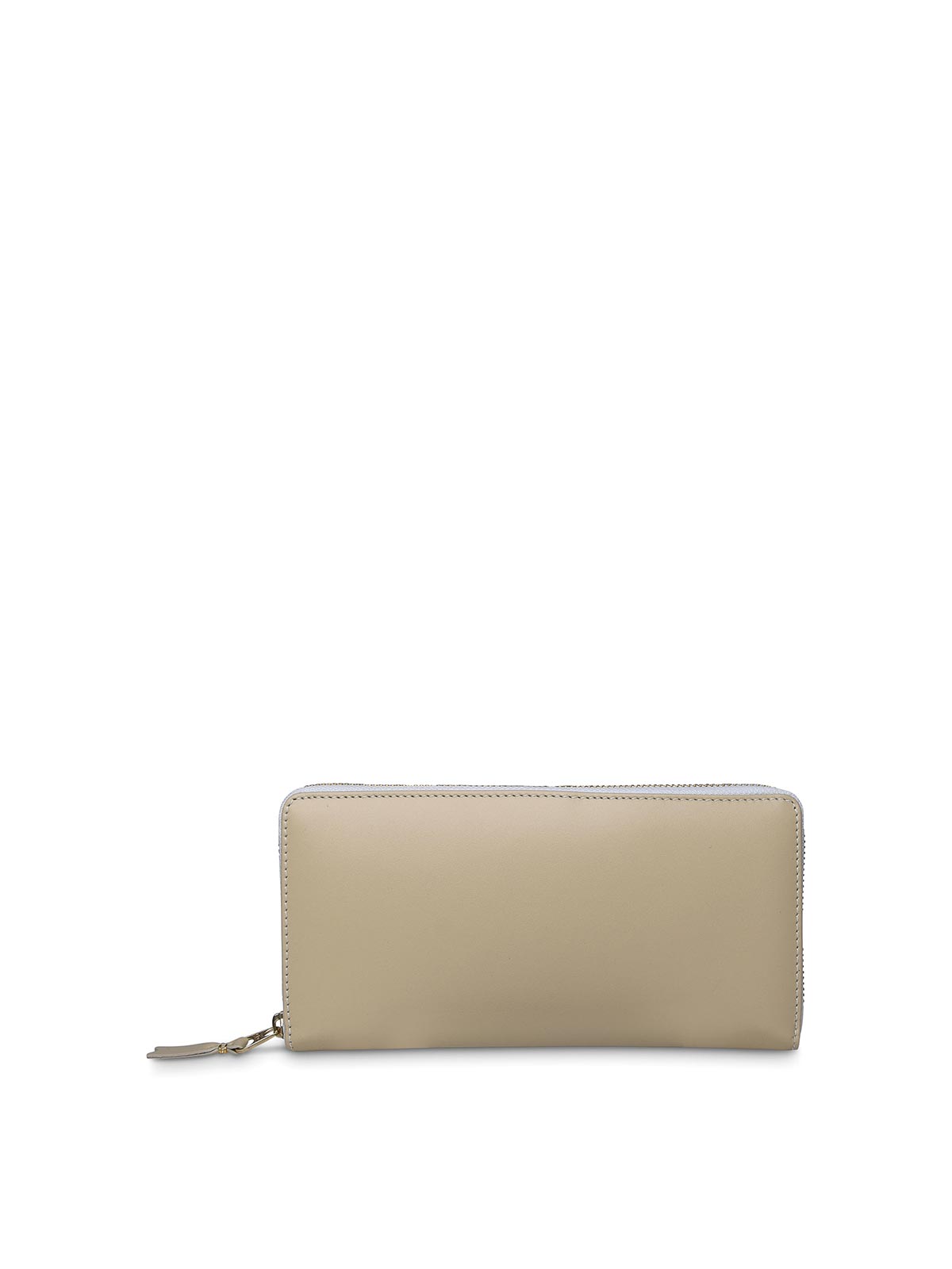 Shop Comme Des Garçons Ivory Leather Wallet In Cream