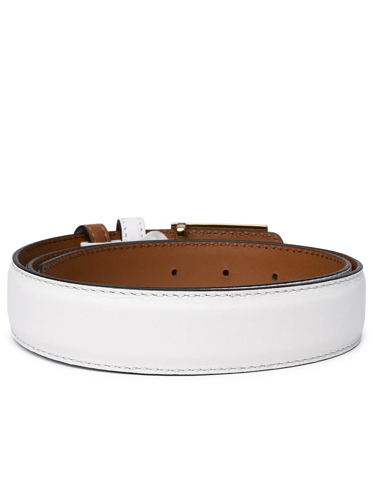 Shop Etro Ivory Leather Belt In Cream