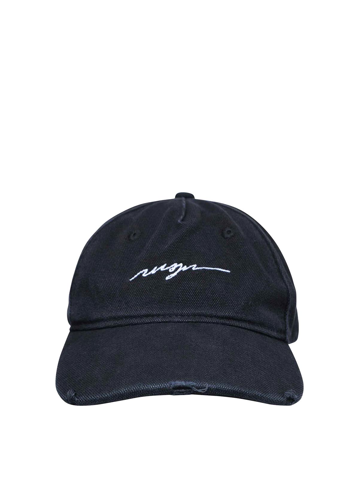 Shop Msgm Black Cotton Hat