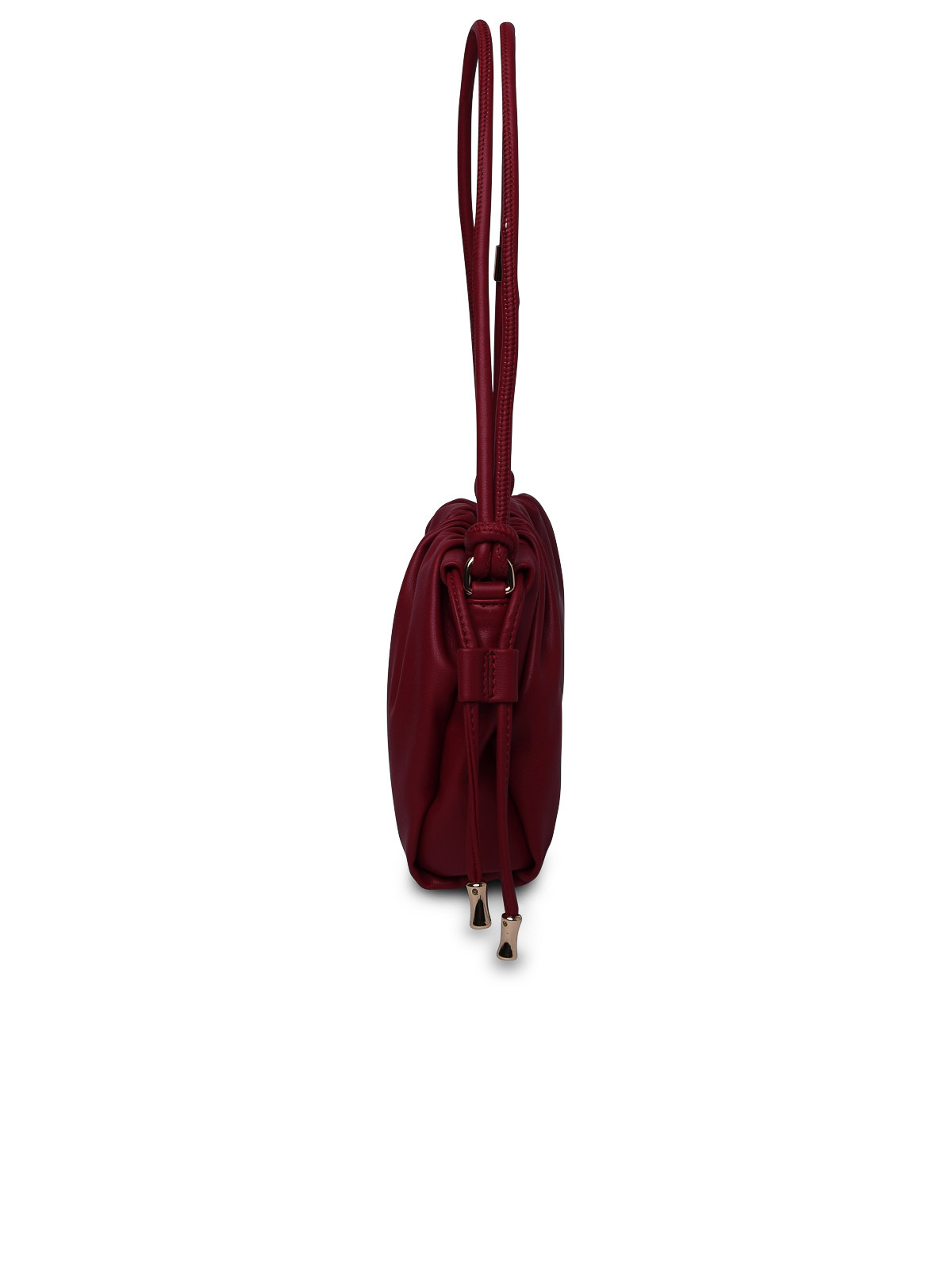 Shop Apc Burgundy Leather Bag In Dark Red