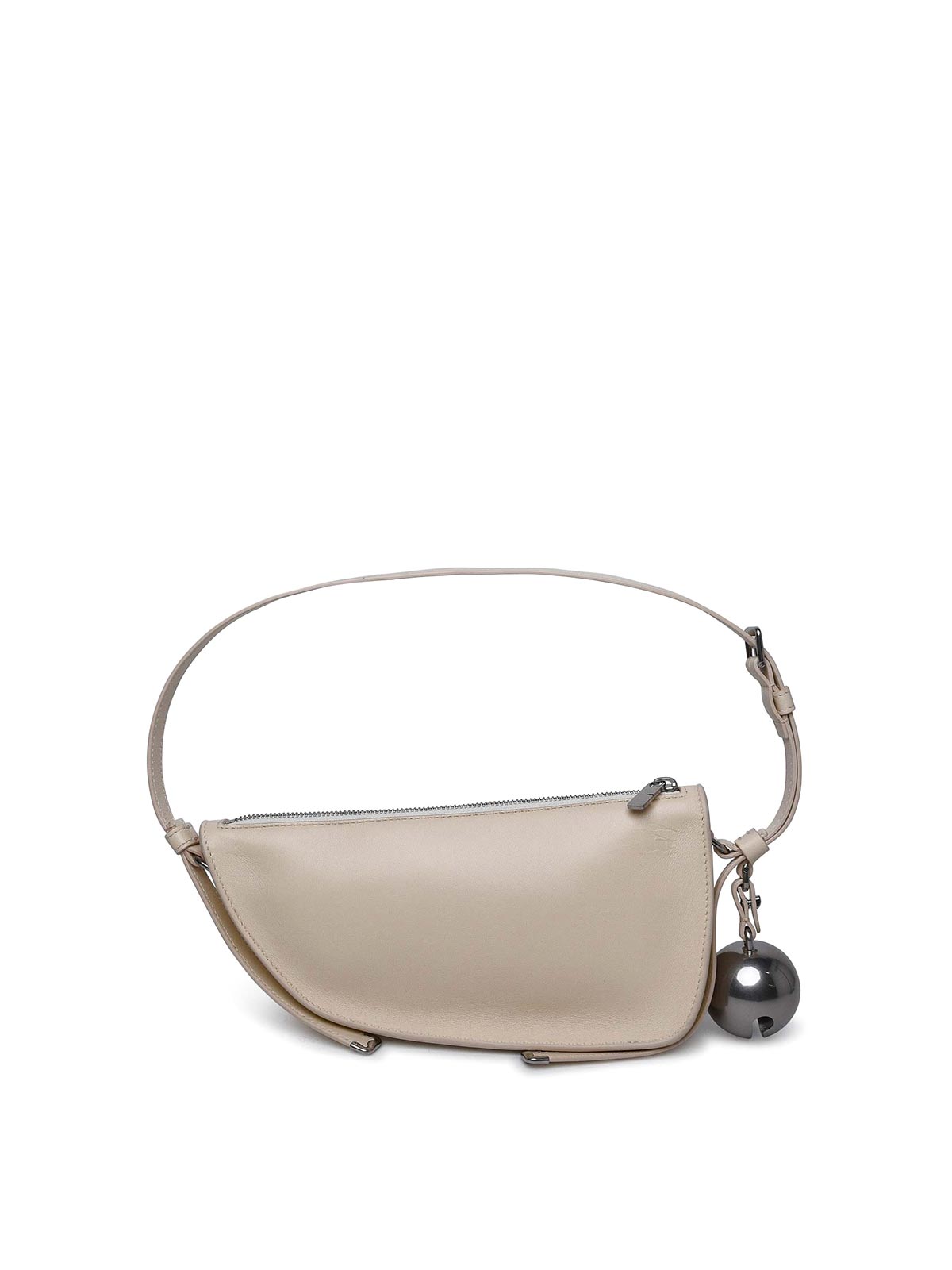 Shop Burberry Ivory Leather Bag In Cream
