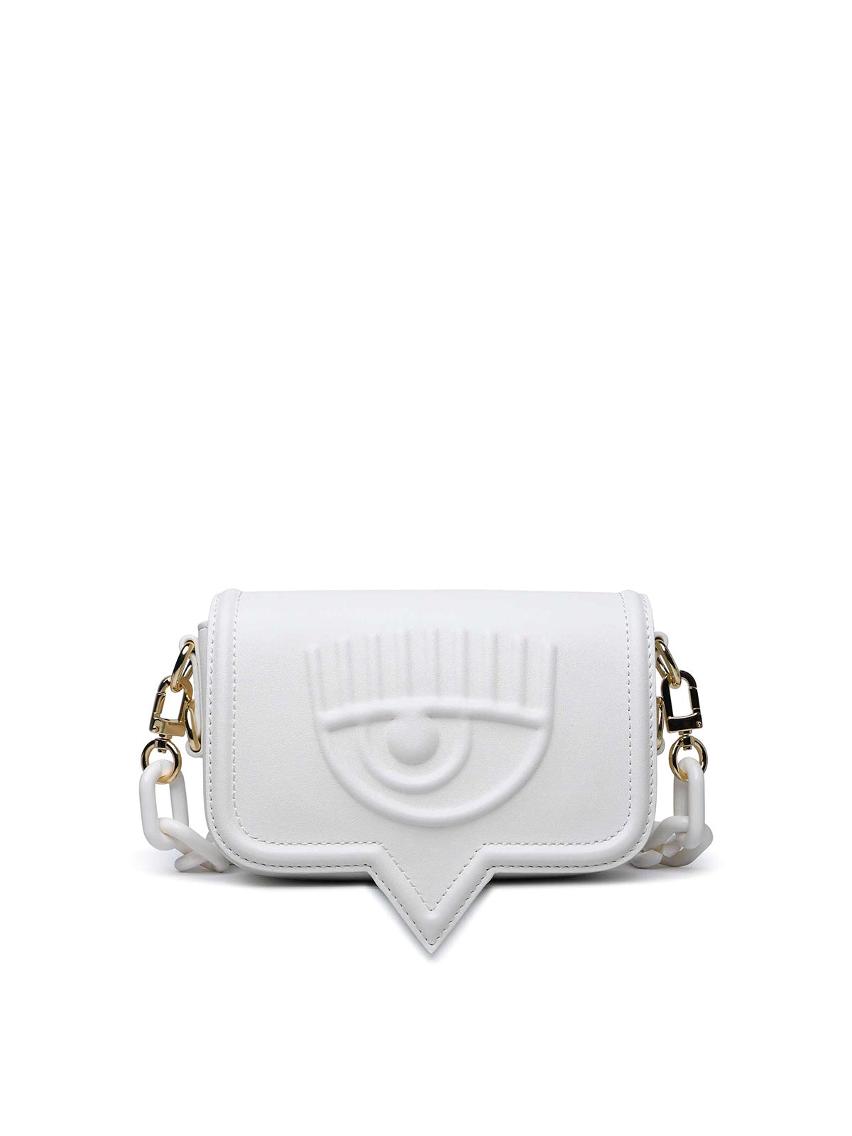 Shop Chiara Ferragni Small  White Polyester Bag