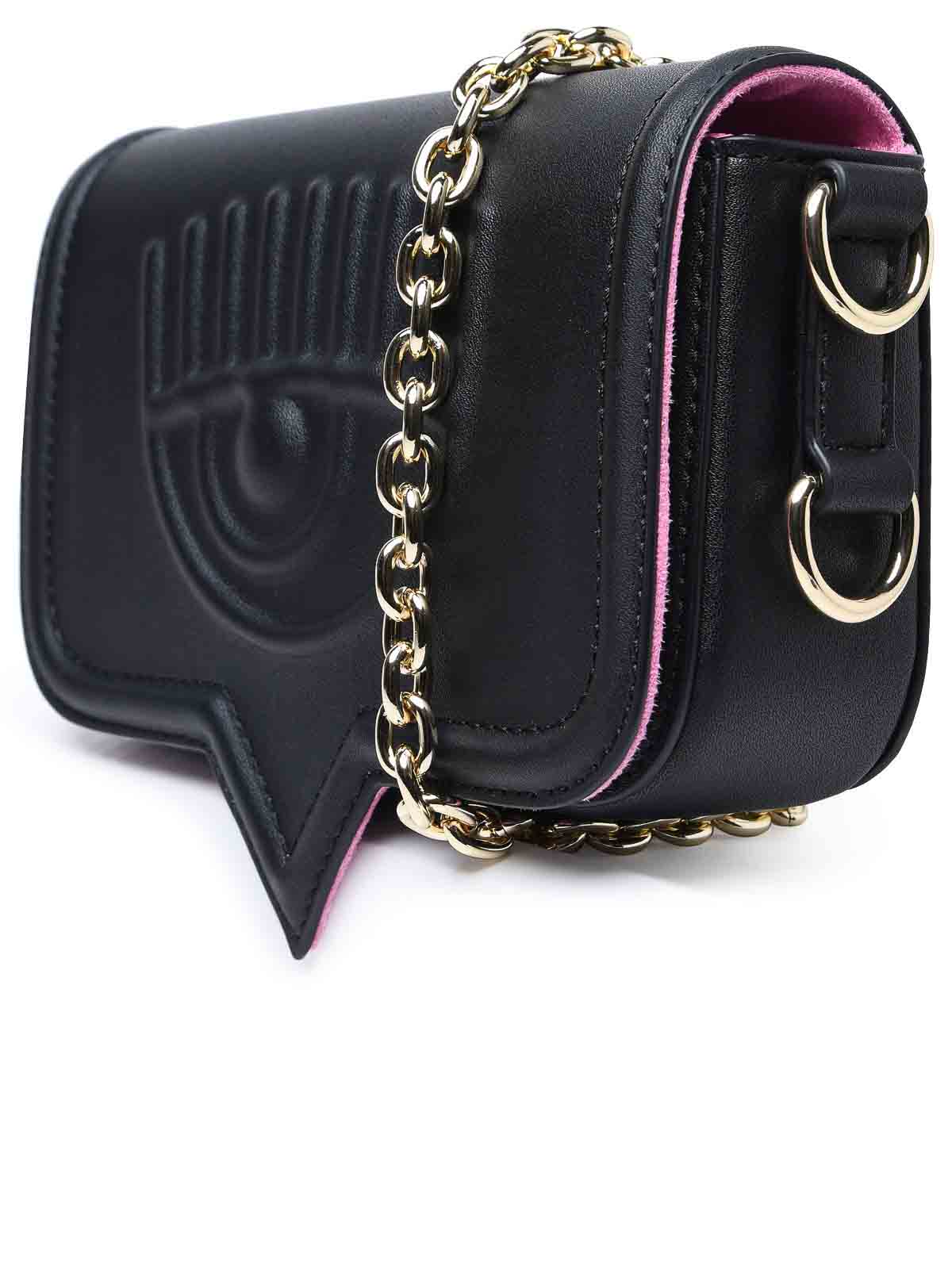 Shop Chiara Ferragni Small  Black Polyester Bag