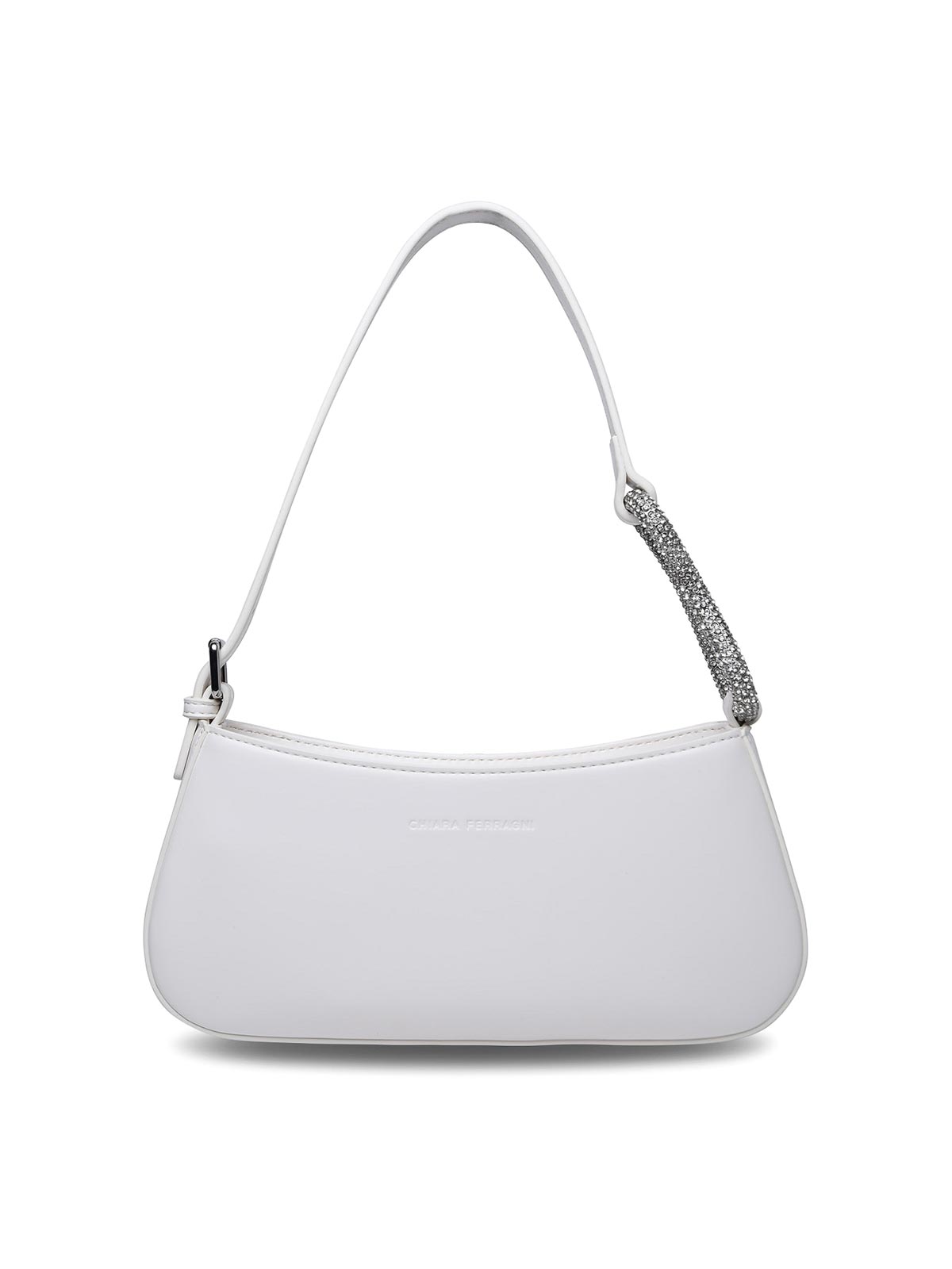 Shop Chiara Ferragni Cfloop White Polyester Bag