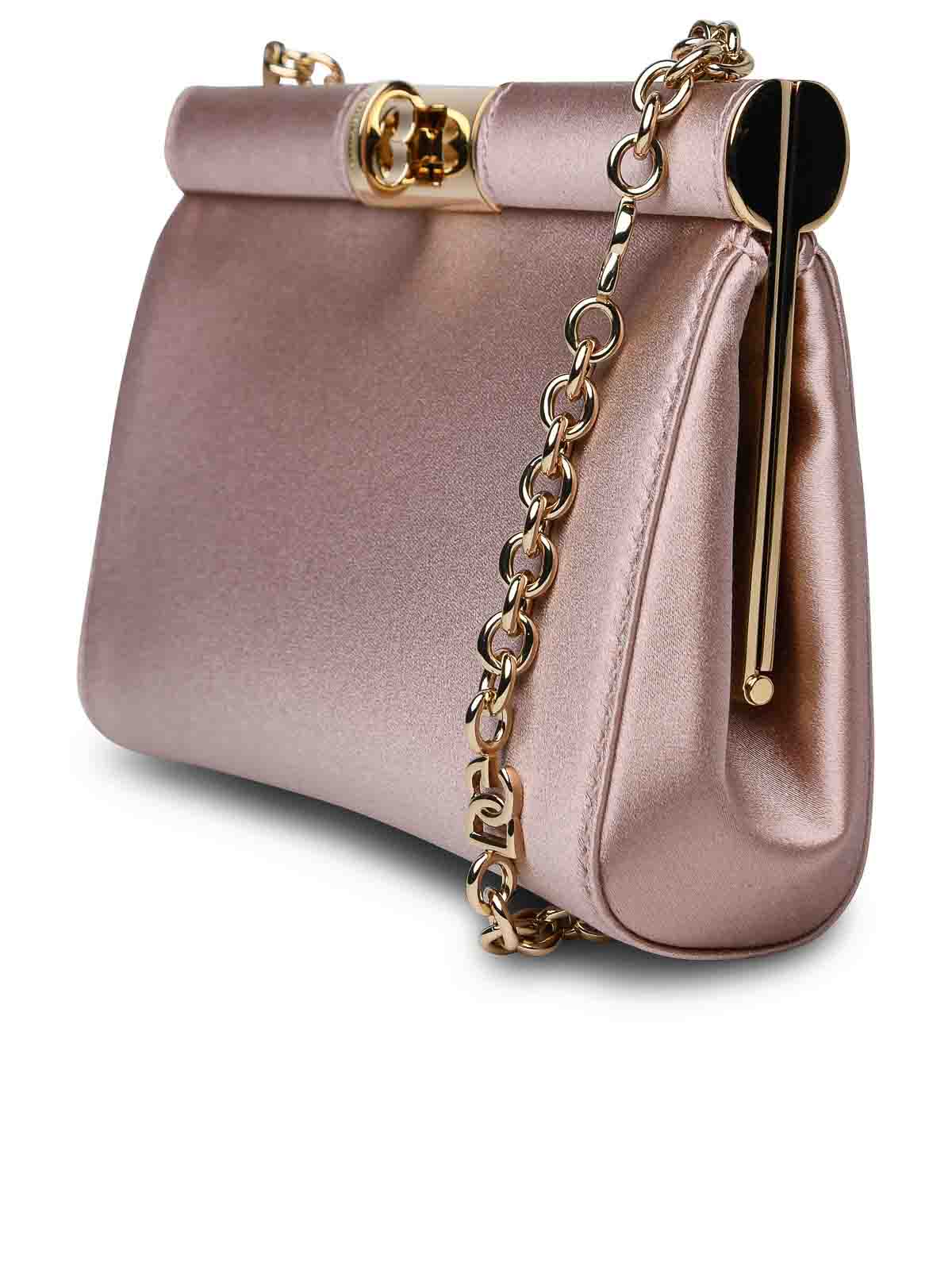 Shop Dolce & Gabbana Chain Shoulder Strap Bag In Nude & Neutrals