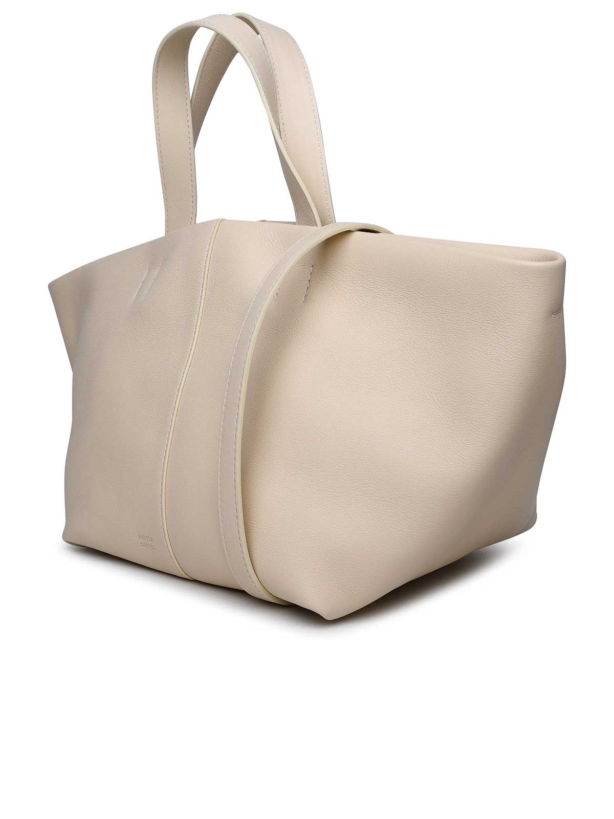 Shop Mansur Gavriel Tulipano Ivory  Bag In Cream
