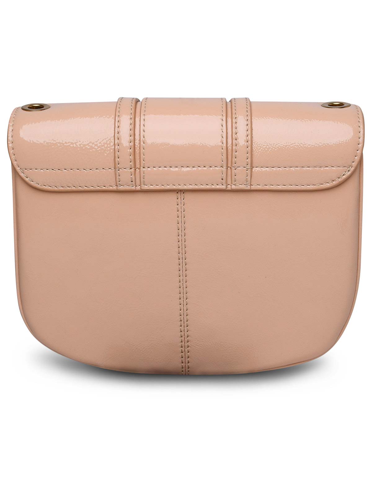 Shop See By Chloé Pink Patent Leather Bag In Nude & Neutrals