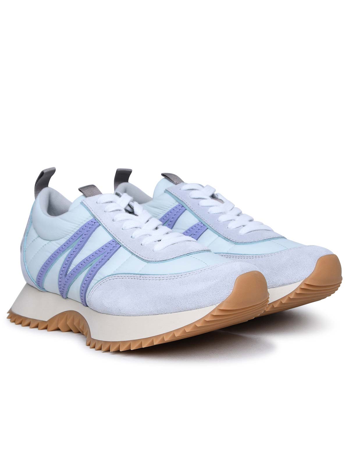 Shop Moncler Pacey Sneakers In Light Blue Polyaide