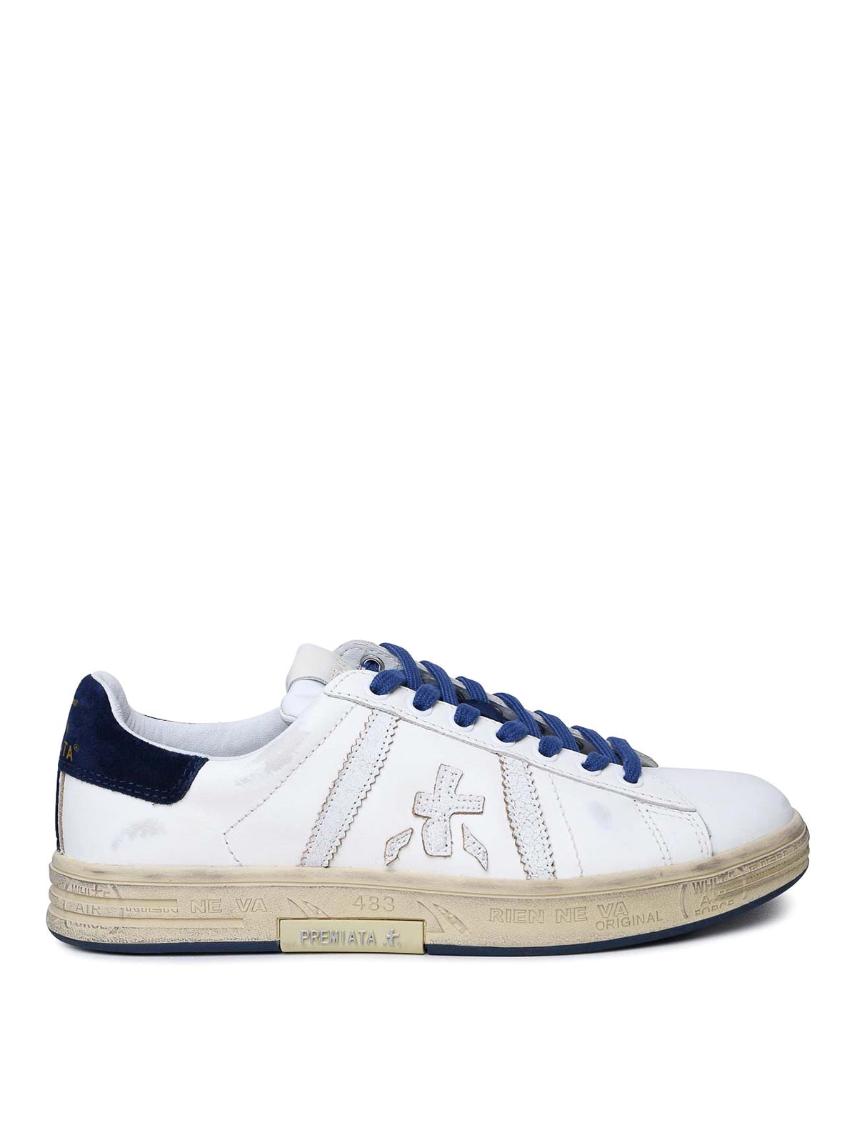 PREMIATA RUSSELL WHITE LEATHER SNEAKERS