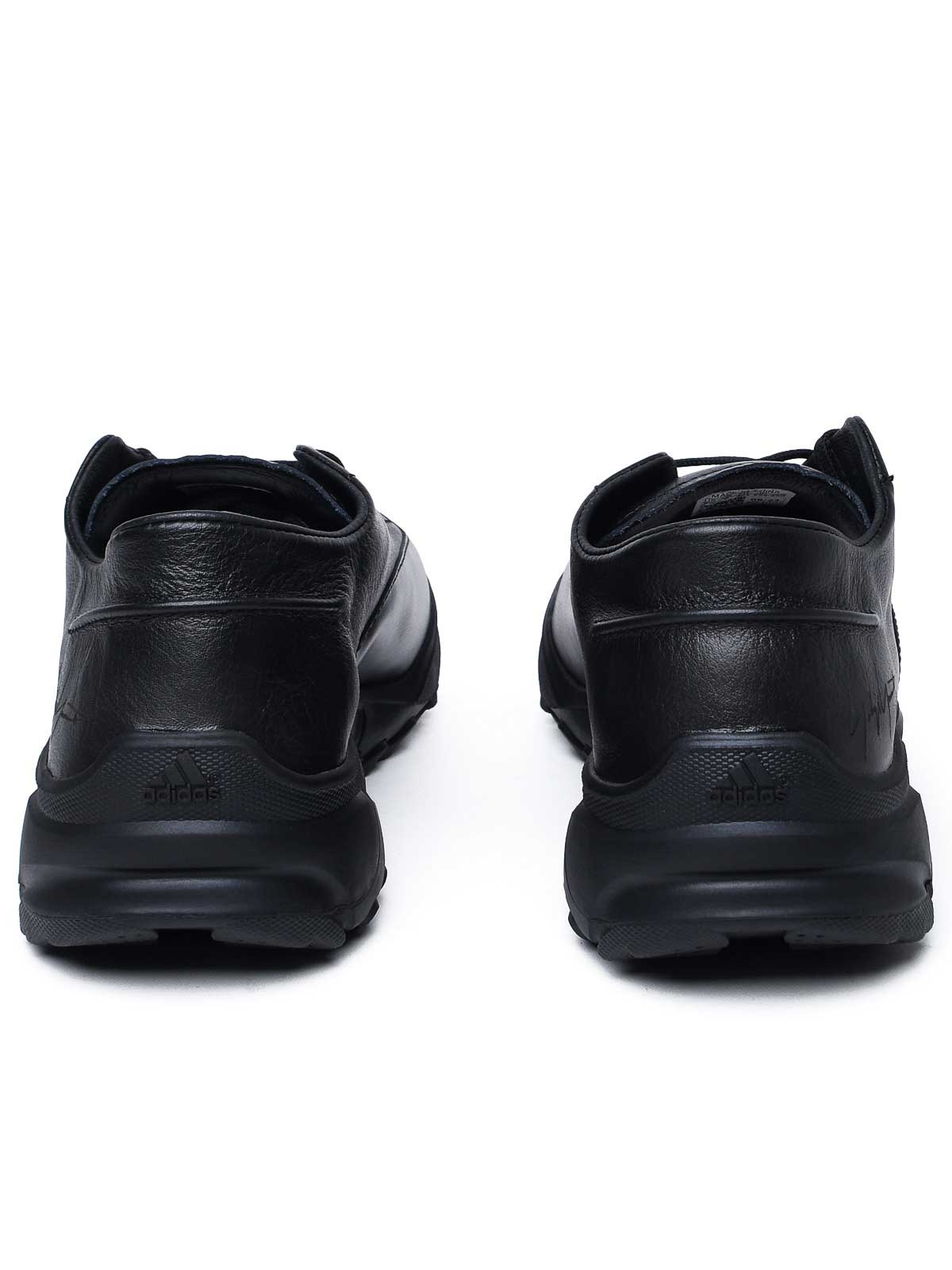Shop Y-3 Black Leather Sneakers