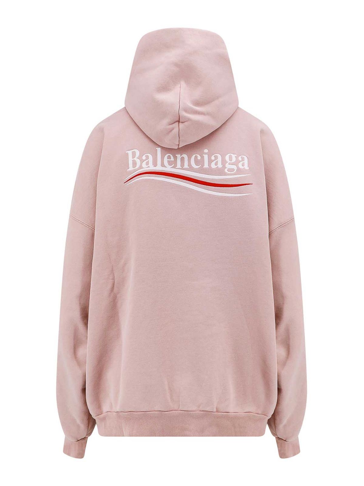 Shop Balenciaga Cotton Sweatshirt With Logo In Nude & Neutrals