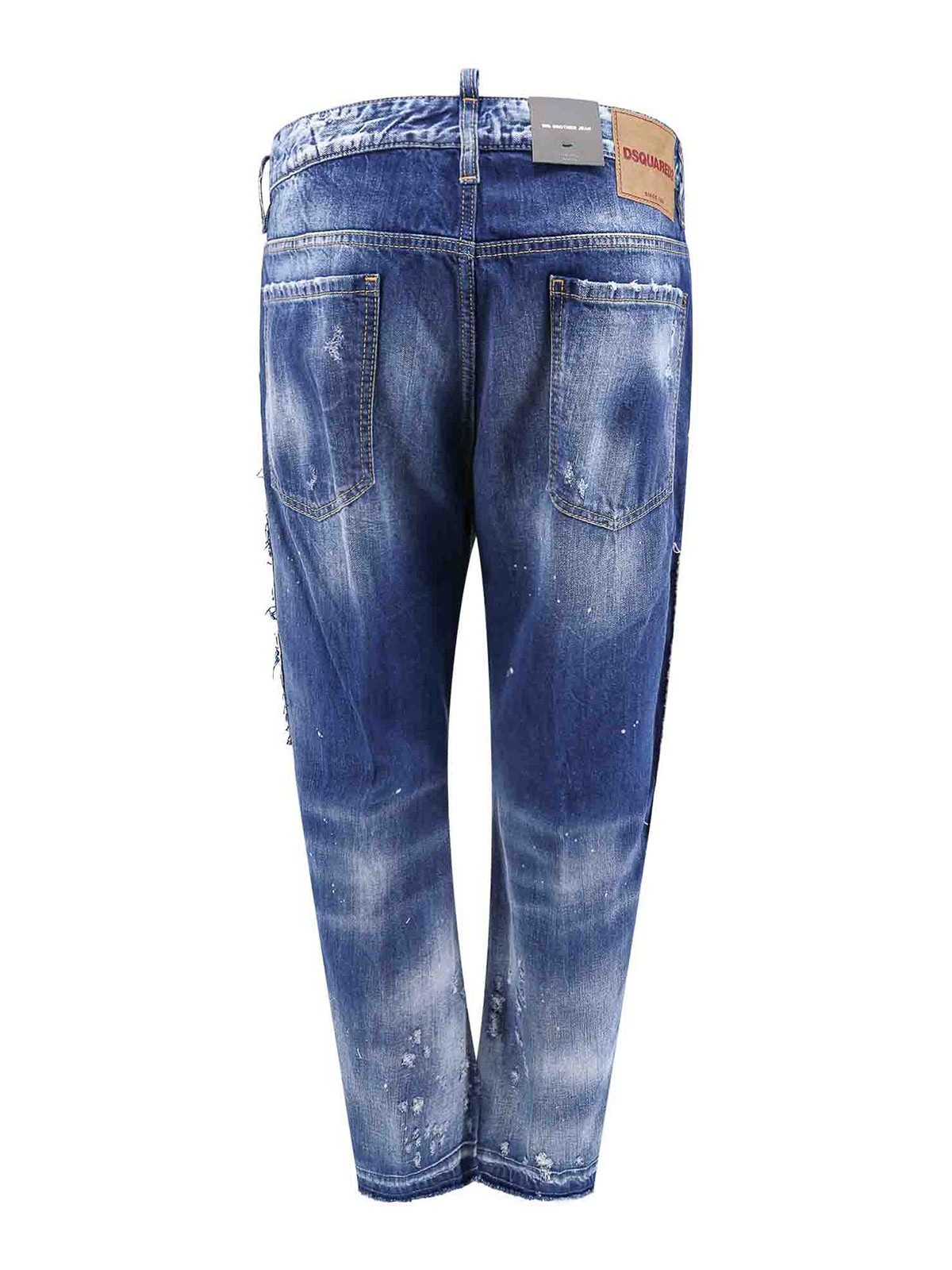 Shop Dsquared2 Cotton Jean With Ripped Effect In Blue