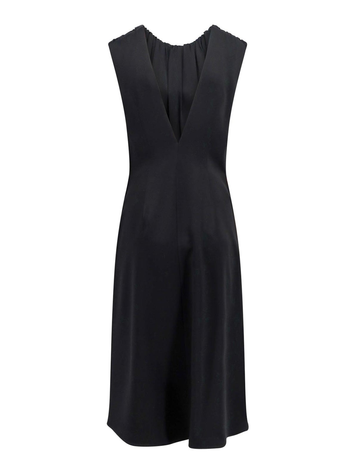 Shop Jil Sander Sleeveless Satin Dress In Black