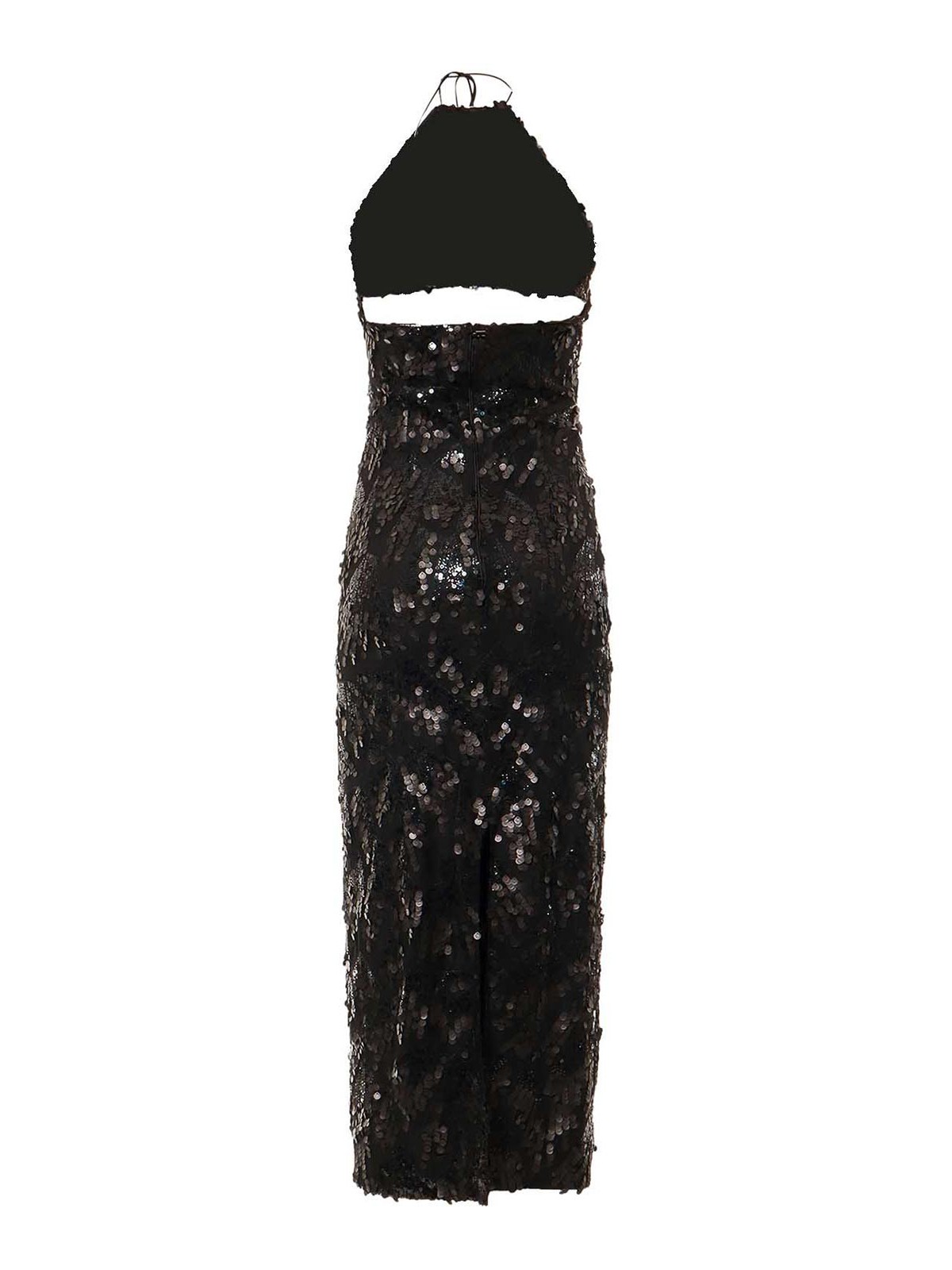 Shop Rotate Birger Christensen Dress With All-over Sequins In Black