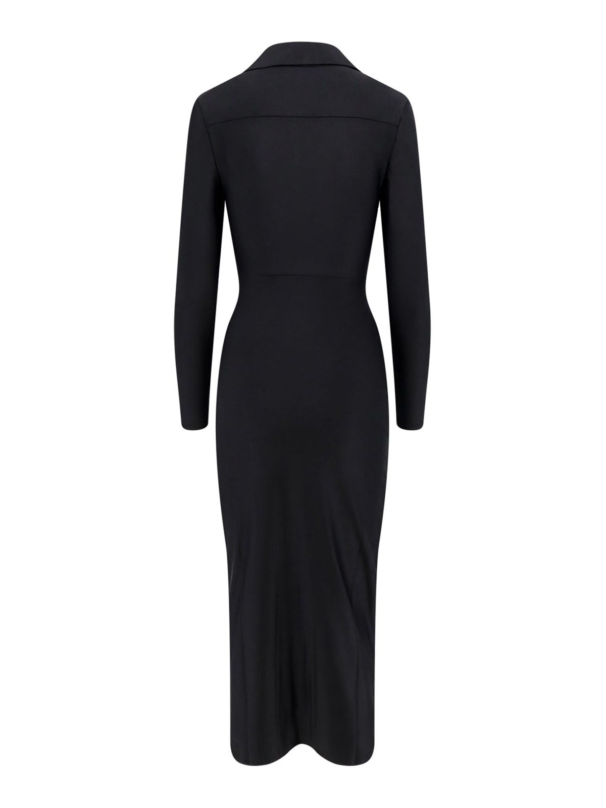 Shop Self-portrait Jersey Dress With Drapery In Black