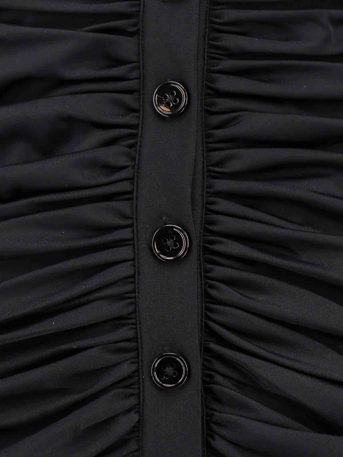 Shop Self-portrait Jersey Dress With Drapery In Black