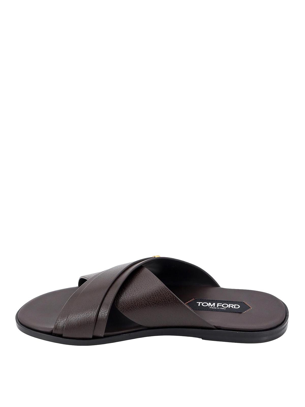 Shop Tom Ford Leather Sandals In Brown