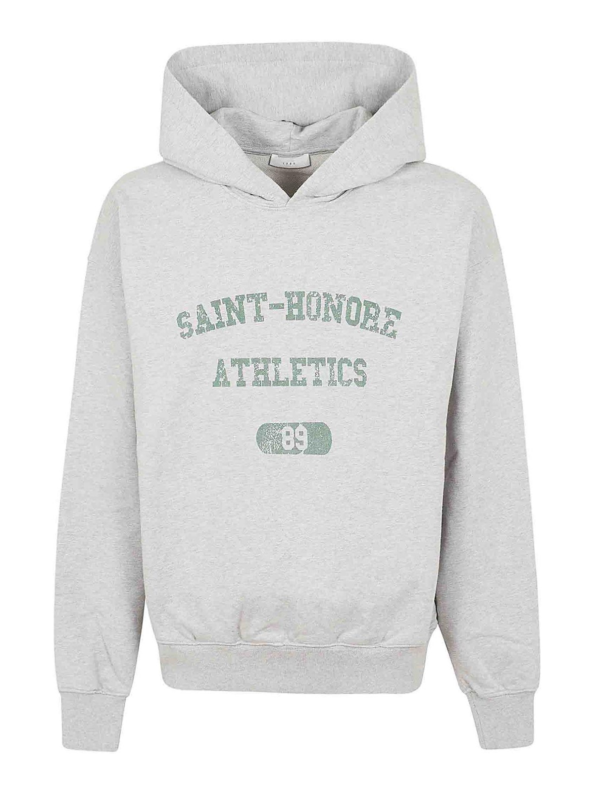 Shop 1989 Saint Honore Athletics Distressed Hoodie In Grey