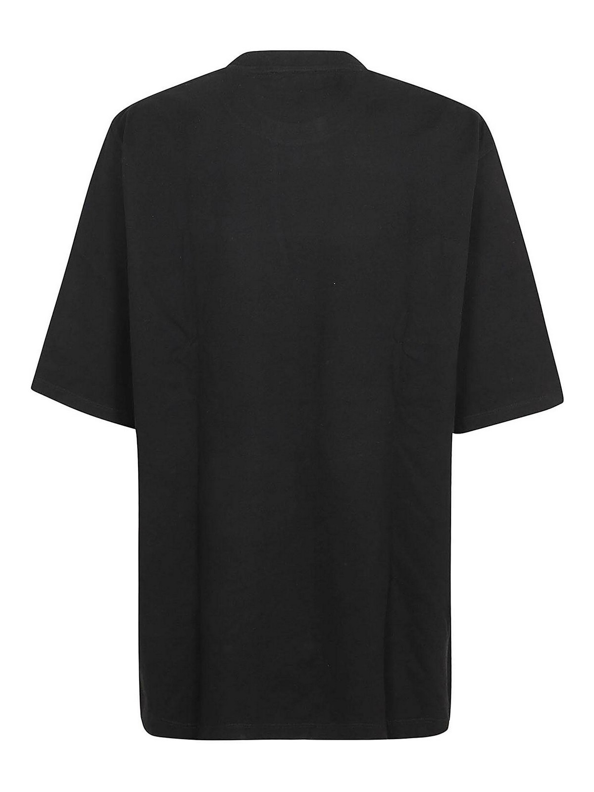 Shop Balmain Main Lab - Label T-shirt In Black
