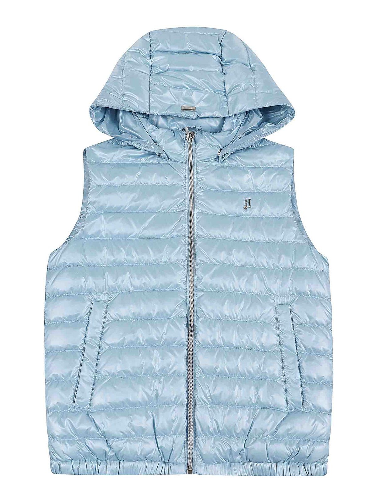 Herno Padded Gilet In Light Blue