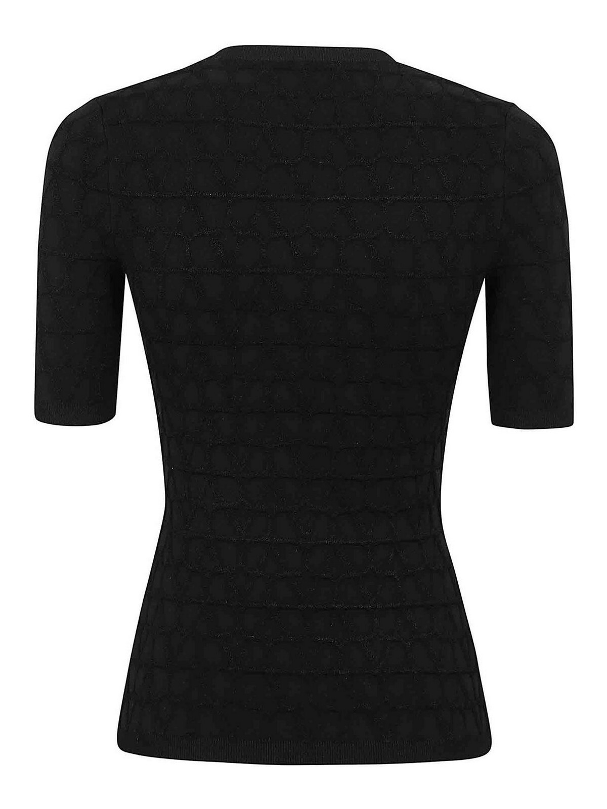 Shop Valentino Stretched Sweater In Black