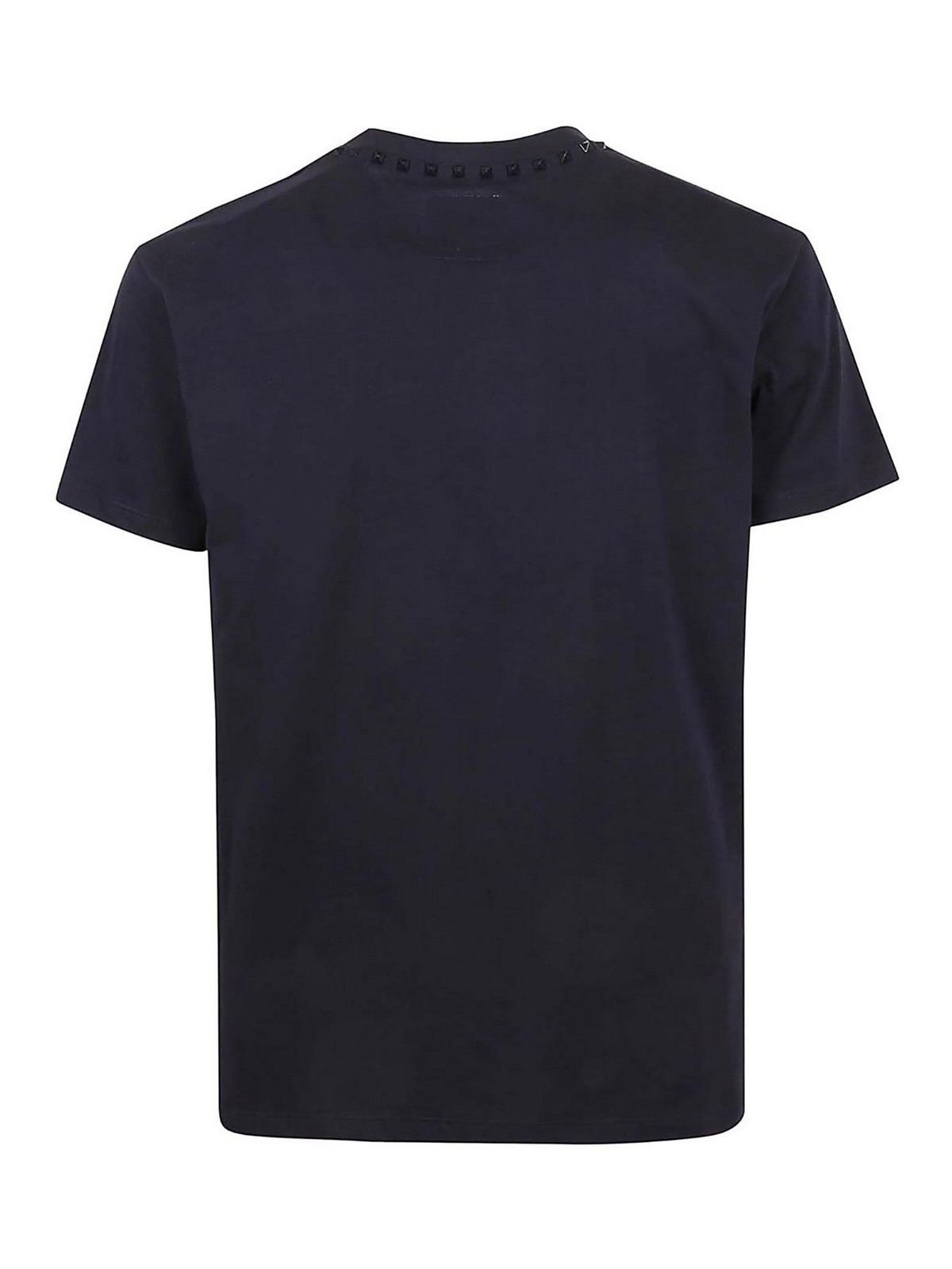 Shop Valentino T-shirt Jersey Rockstud Untitled In Dark Blue