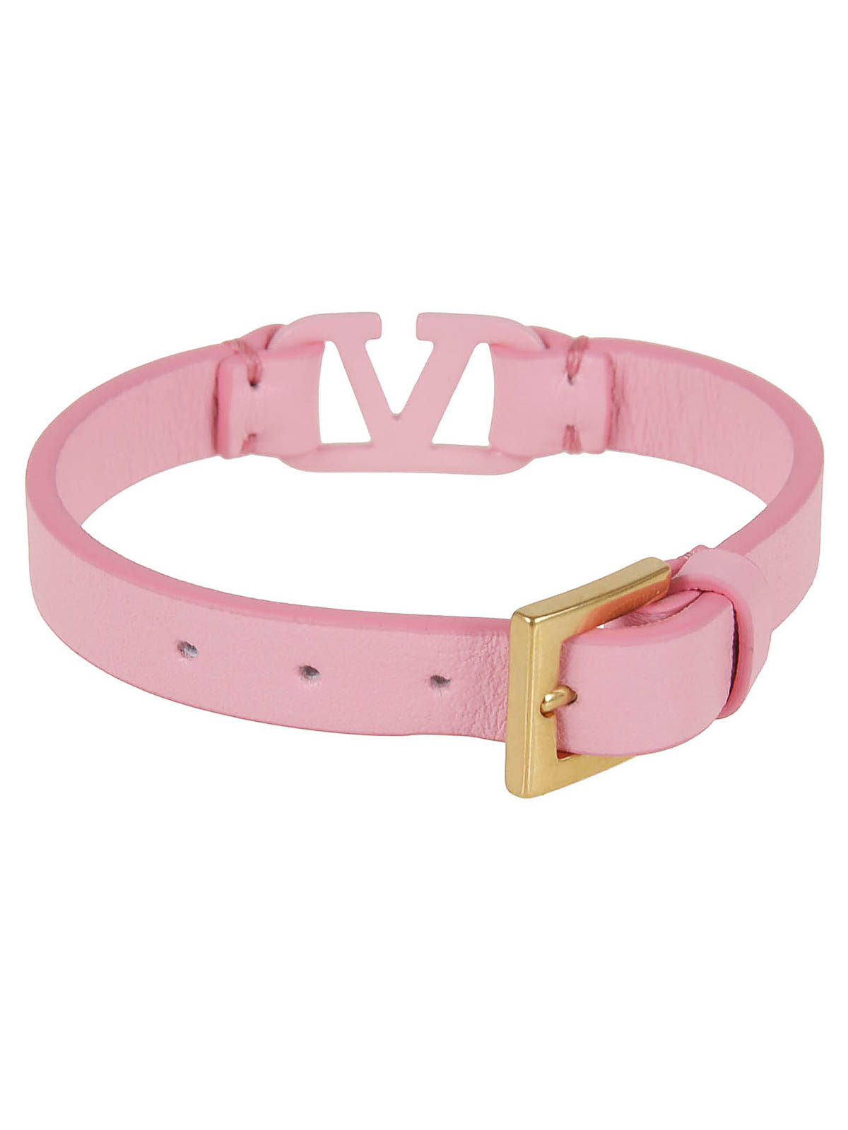 VALENTINO ピンクレザー ブレスレット VALENTINO ヴァレンティノ ロックスタッズ ブレスレット ピンク