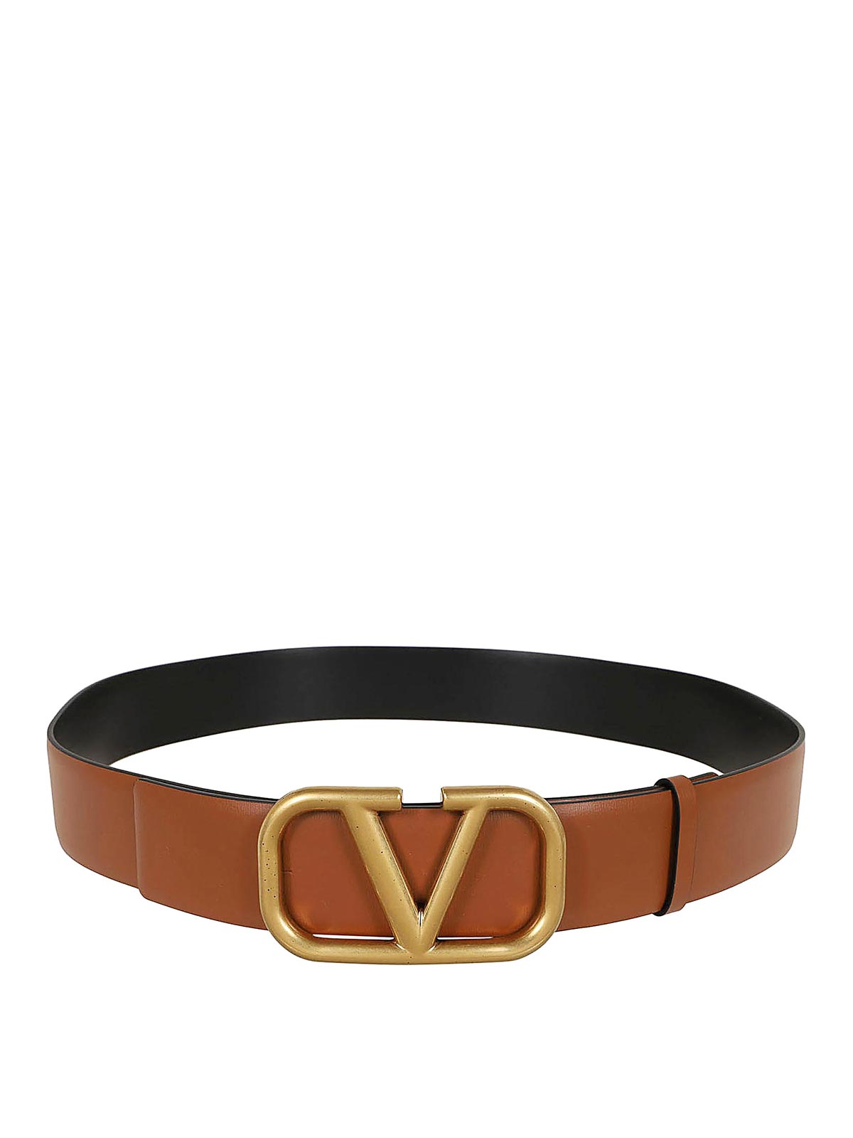 Shop Valentino Buckle Belt H40 In Gold