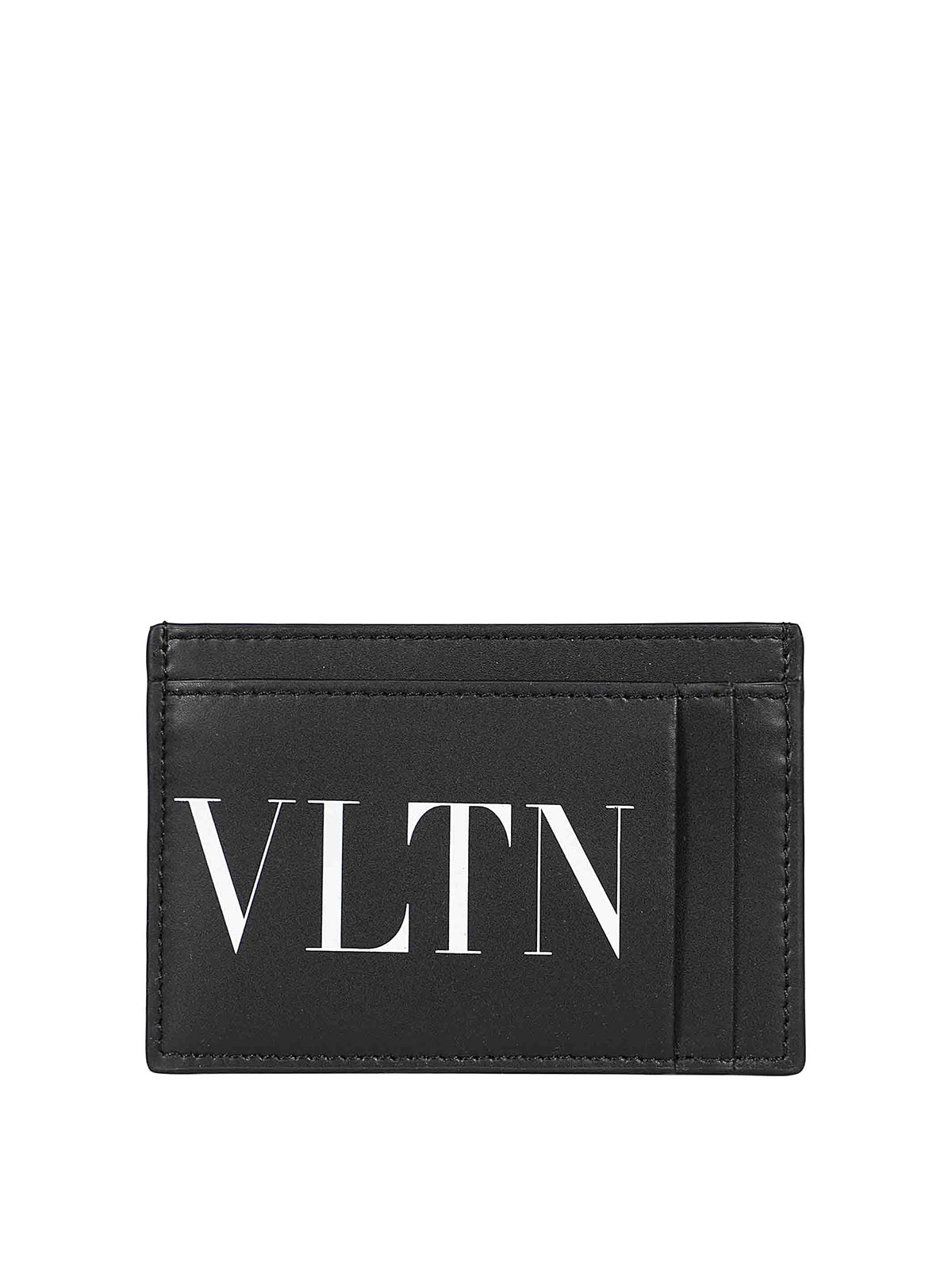 Valentino Garavani Small Credit Card Holder Vltn In Black
